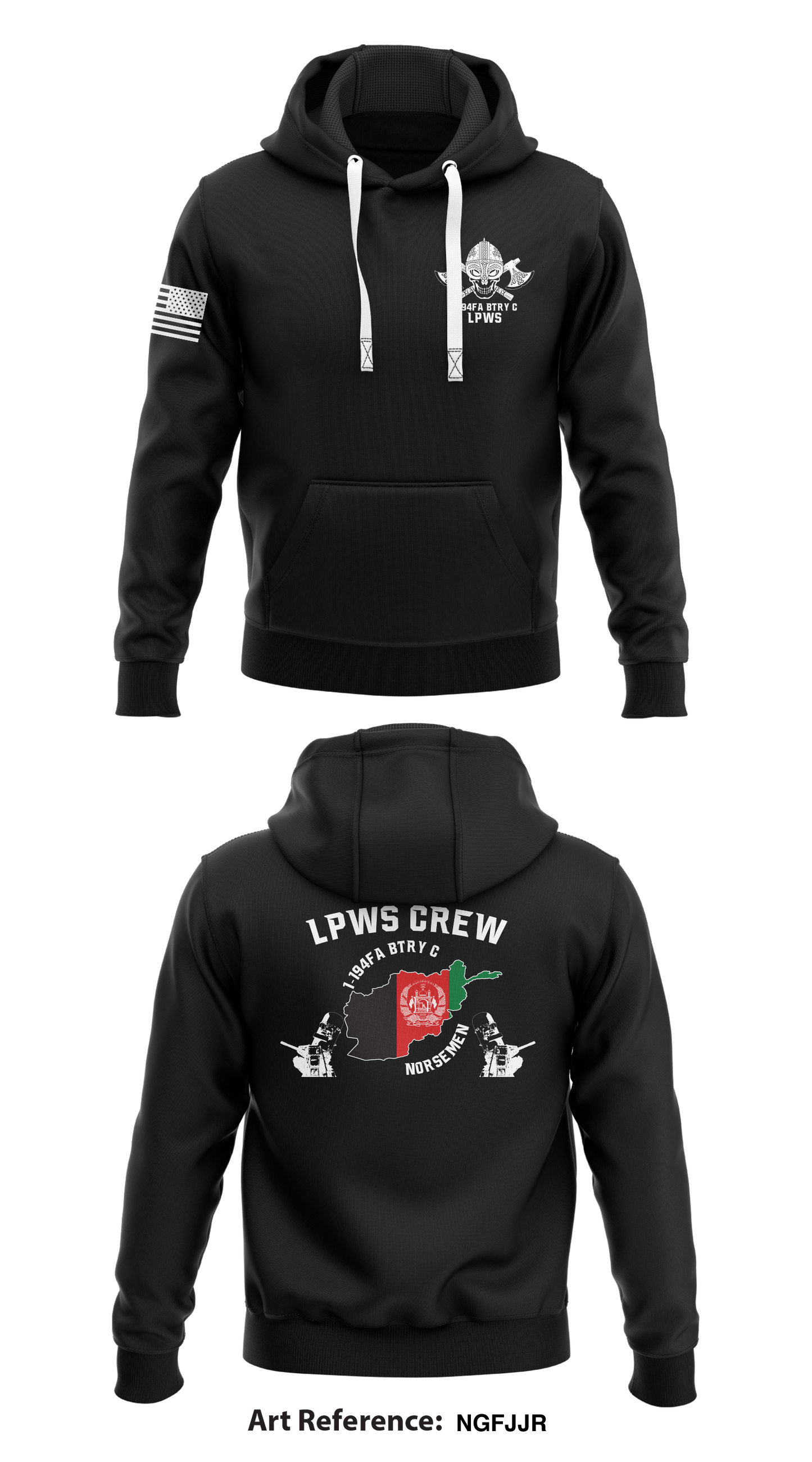 C BTRY 1-194FA NORSEMEN Store 1 Core Men's Hooded Performance Sweatshirt - ngFJJR