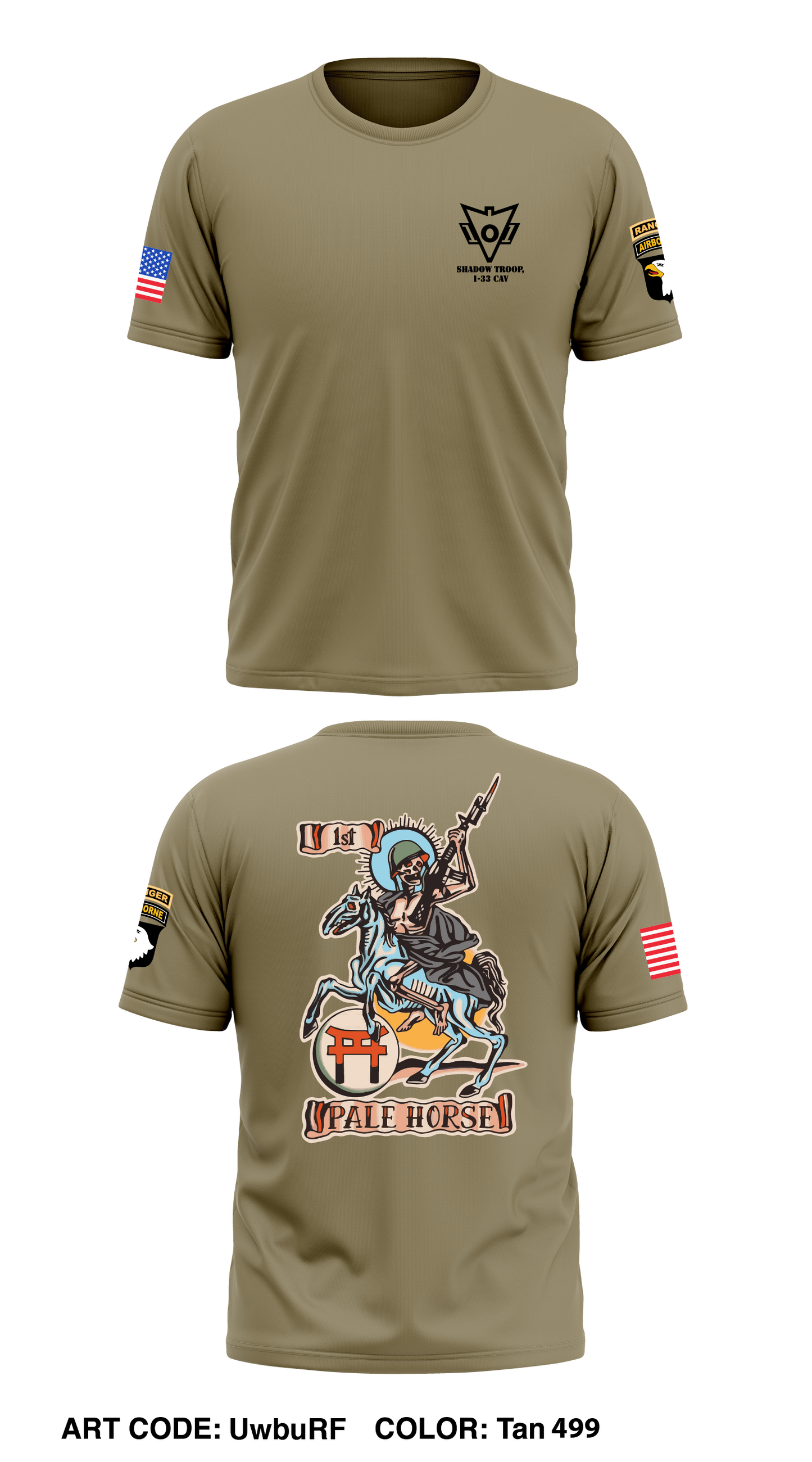 1st PLT, C Troop, 1-33 CAV Store 1 Core Men's SS Performance Tee - UwbuRF
