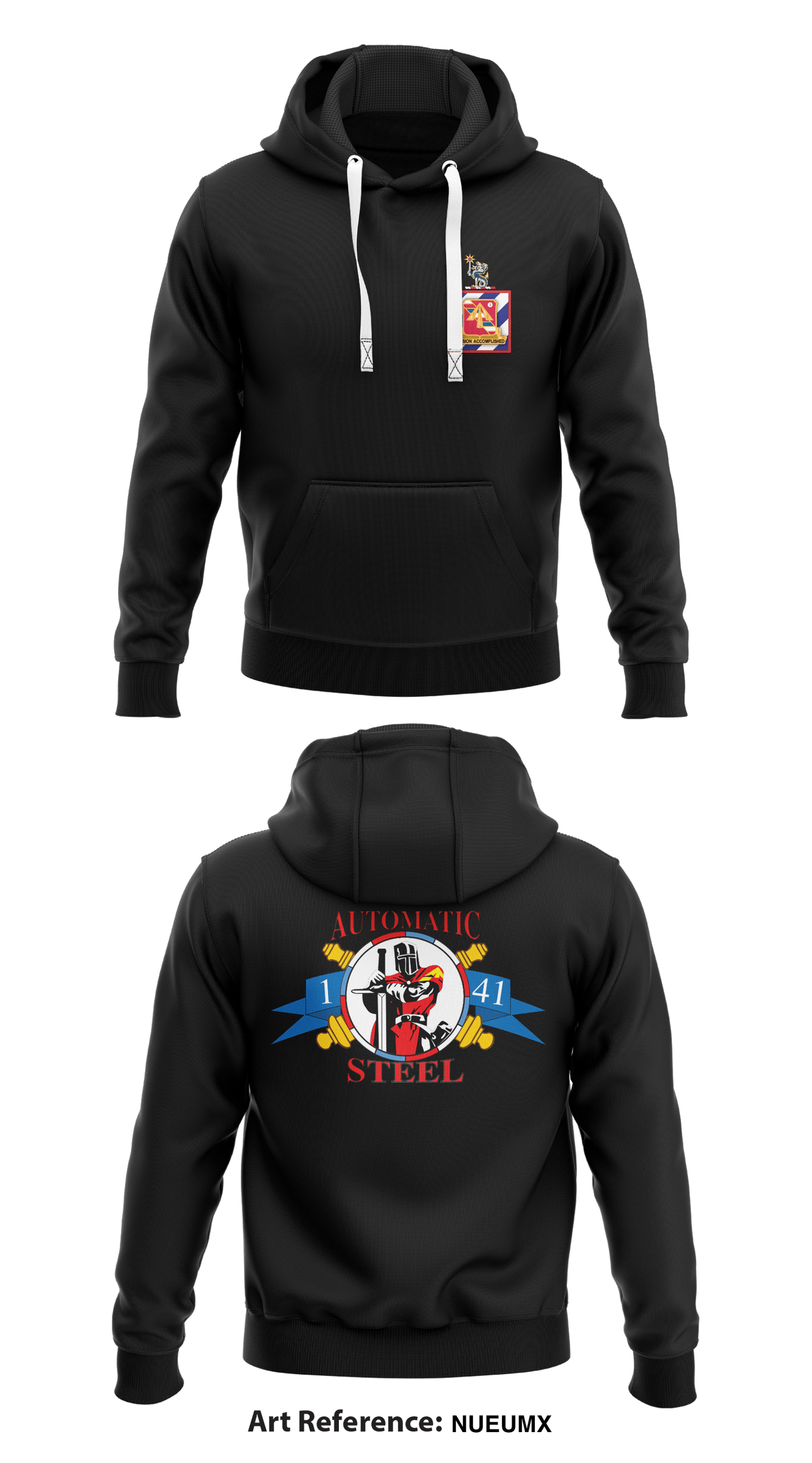 A BTRY 1-41 FA Store 1 Core Men's Hooded Performance Sweatshirt - nUeUMx