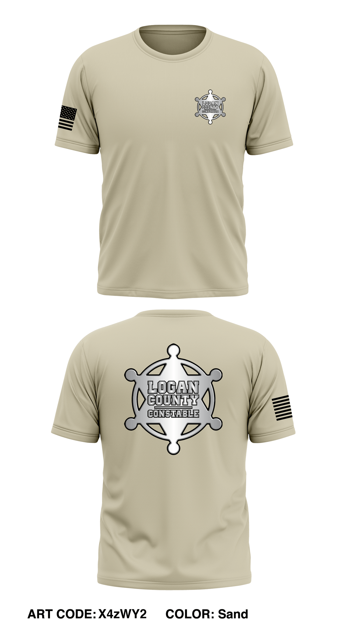 Logan County Constable Store 1 Core Men's SS Performance Tee - X4zWY2