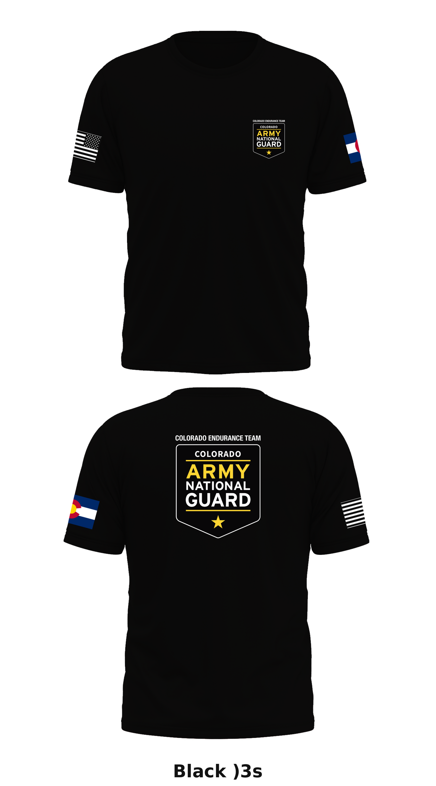 Colorado National Guard Endurance Team Store 1 Core Men's SS Performance Tee - )3s