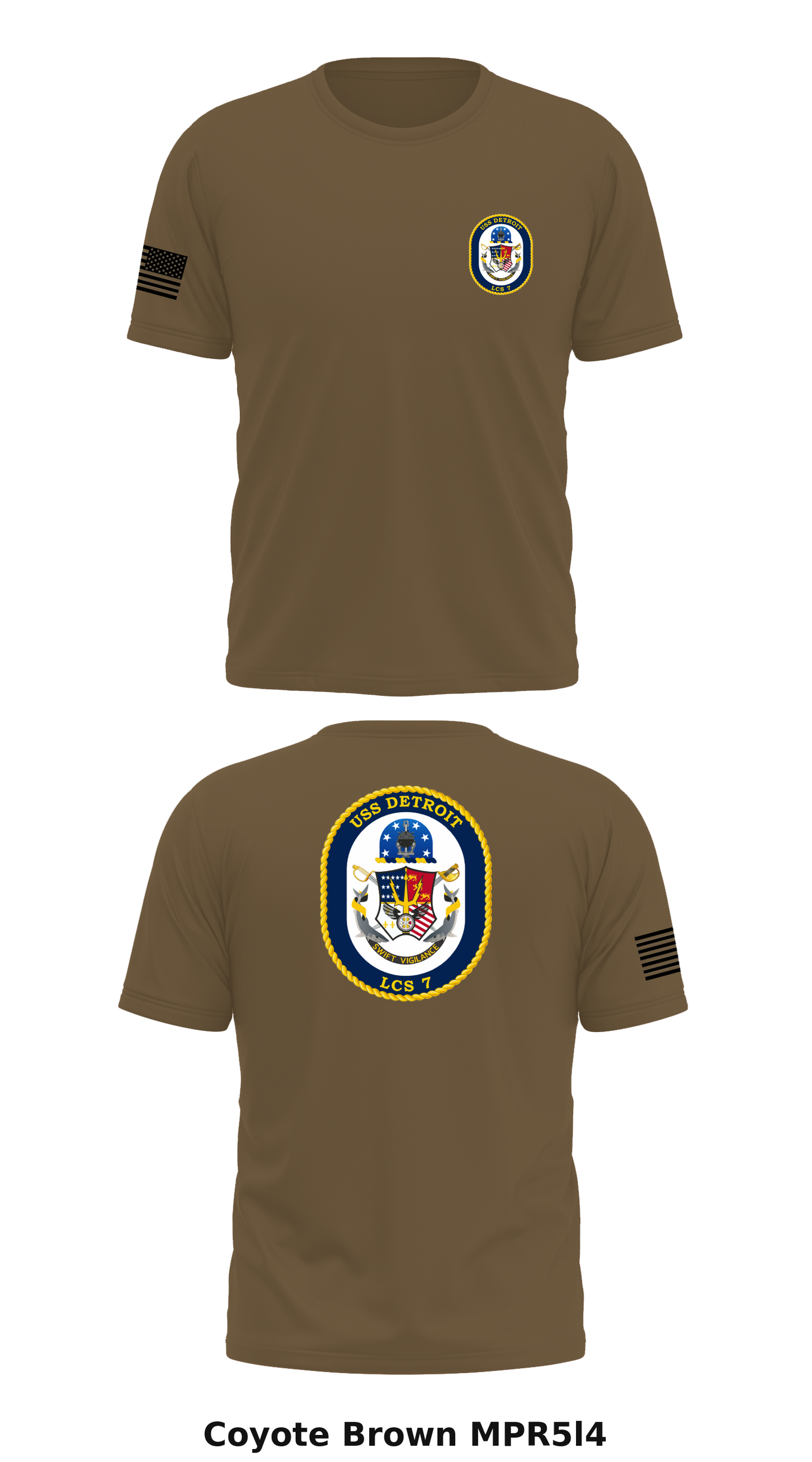 USS Detroit Gold Store 1 Core Men's SS Performance Tee - MPR5l4