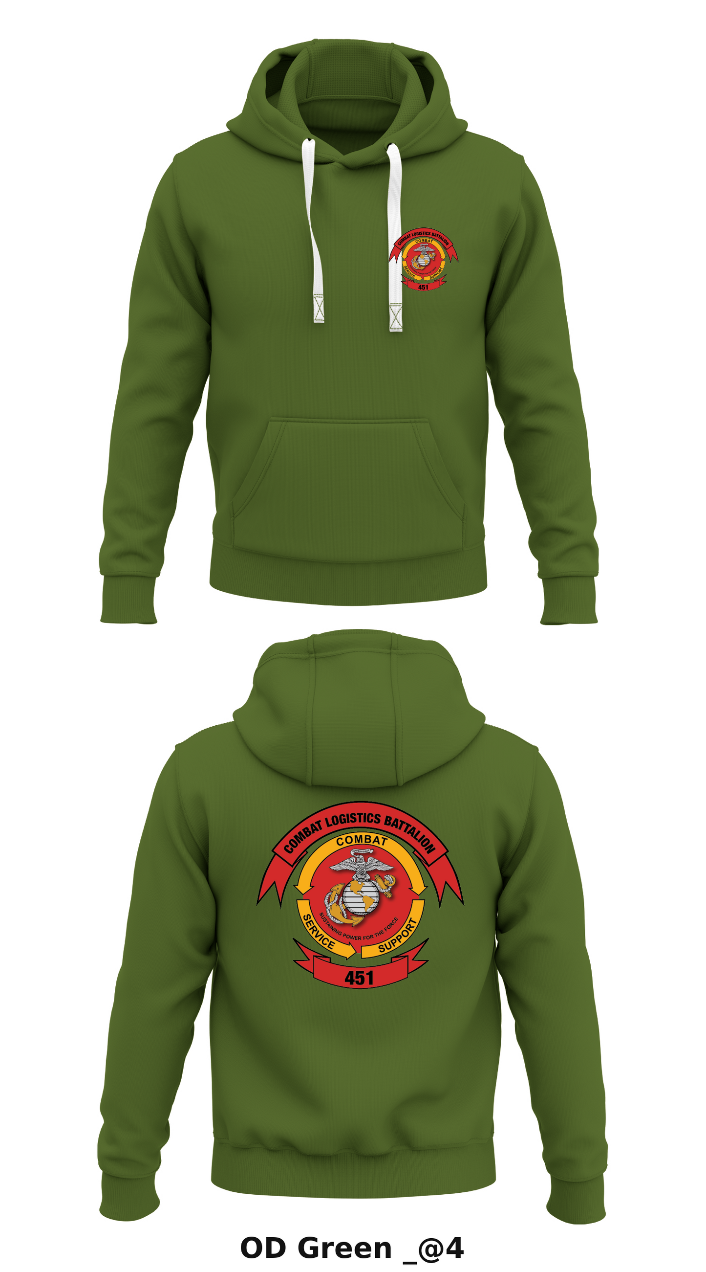 Combat Logistics Battalion 451 Store 1 Core Men's Hooded Performance Sweatshirt - _@4