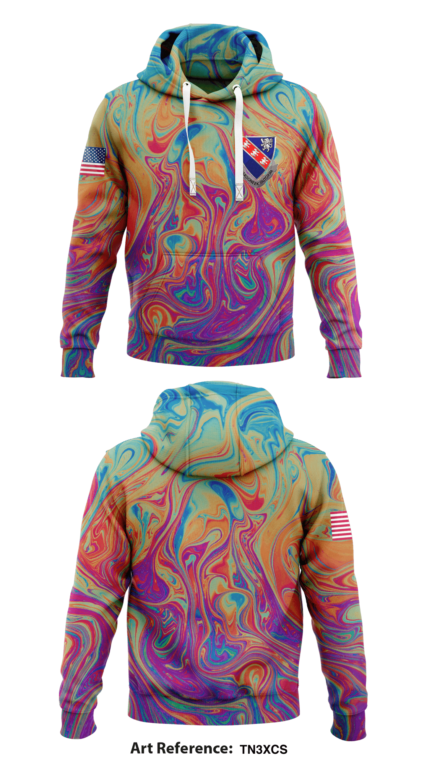147th Regiment Core Men's Hooded Performance Sweatshirt - TN3xcs