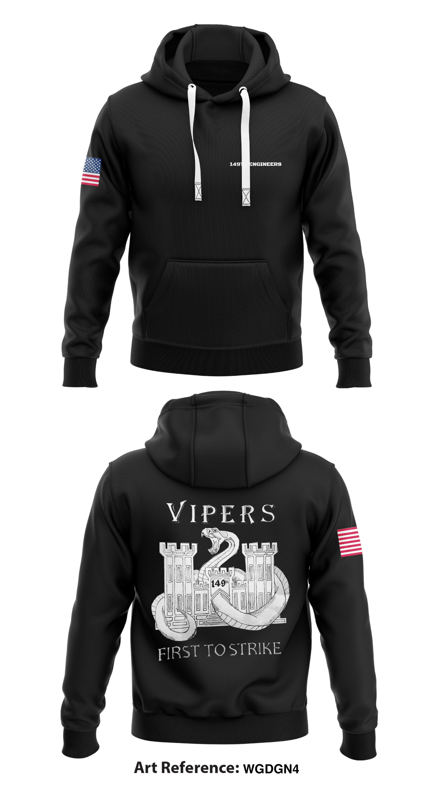 149th Engineers Core Men's Hooded Performance Sweatshirt - WgDGN4