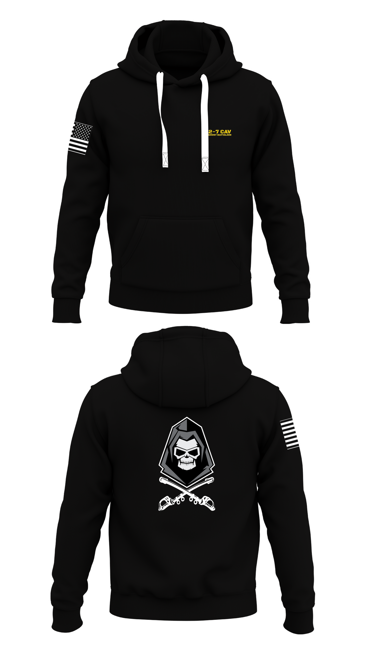 2-7 CAV Ghost Battalion Store 1 Core Men's Hooded Performance Sweatshirt - 73321105071