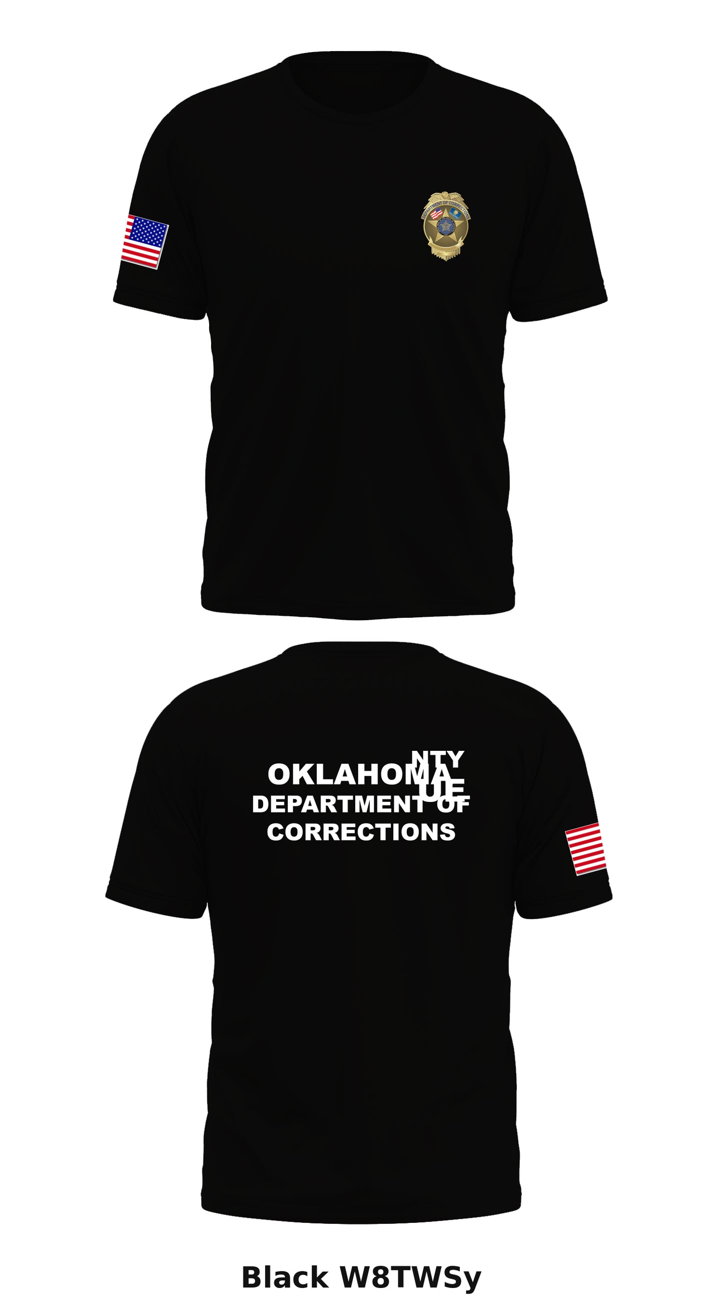 Oklahoma department of corrections Store 1 Core Men's SS Performance Tee - W8TWSy