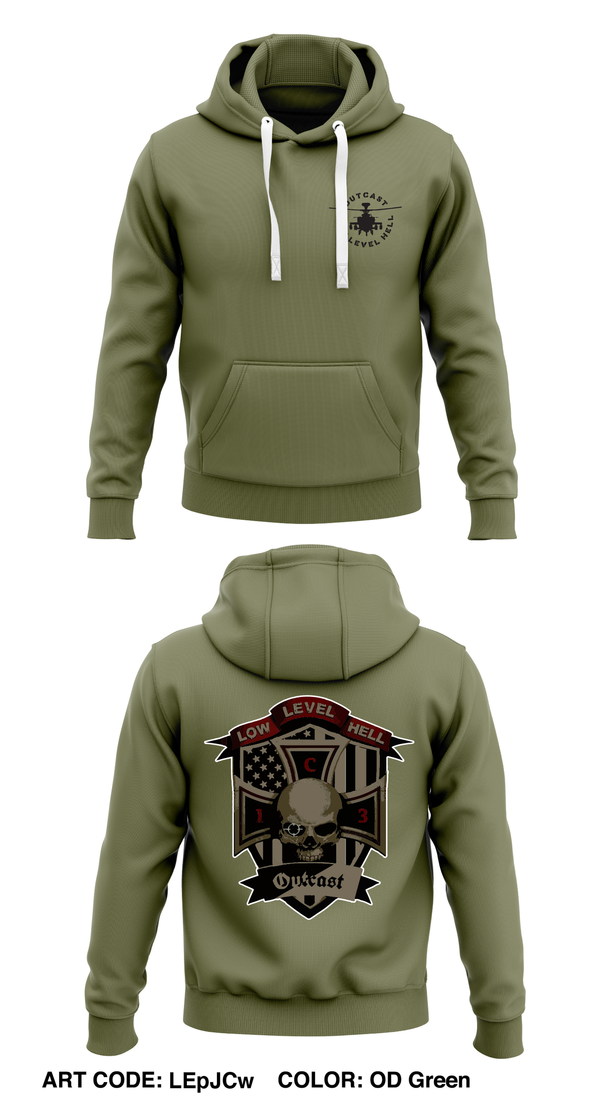 Outcast Company Store 1 Core Men's Hooded Performance Sweatshirt - LEpJCw