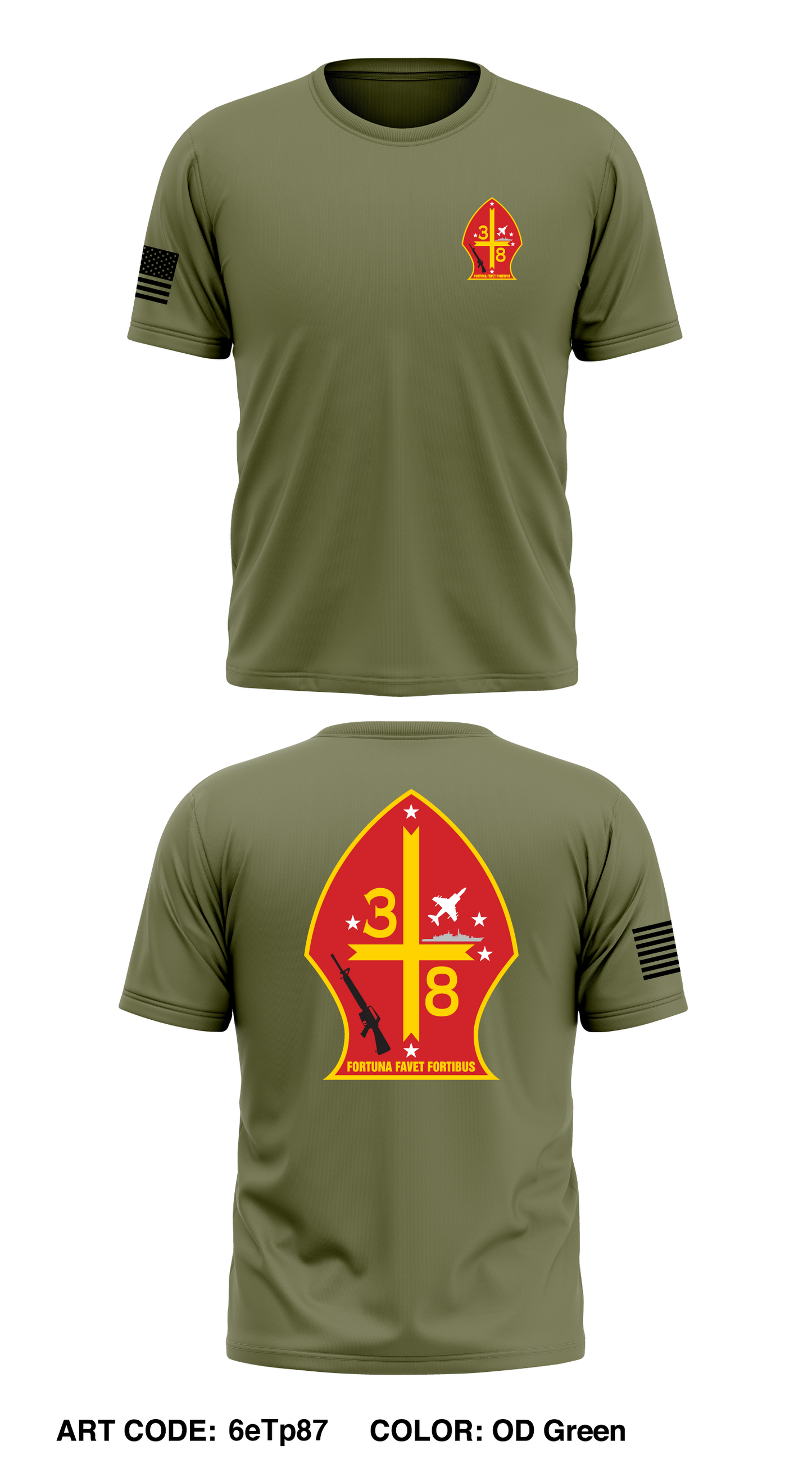 3rd Battalion 8th Marines Store 1 Core Men's SS Performance Tee - 6eTp87