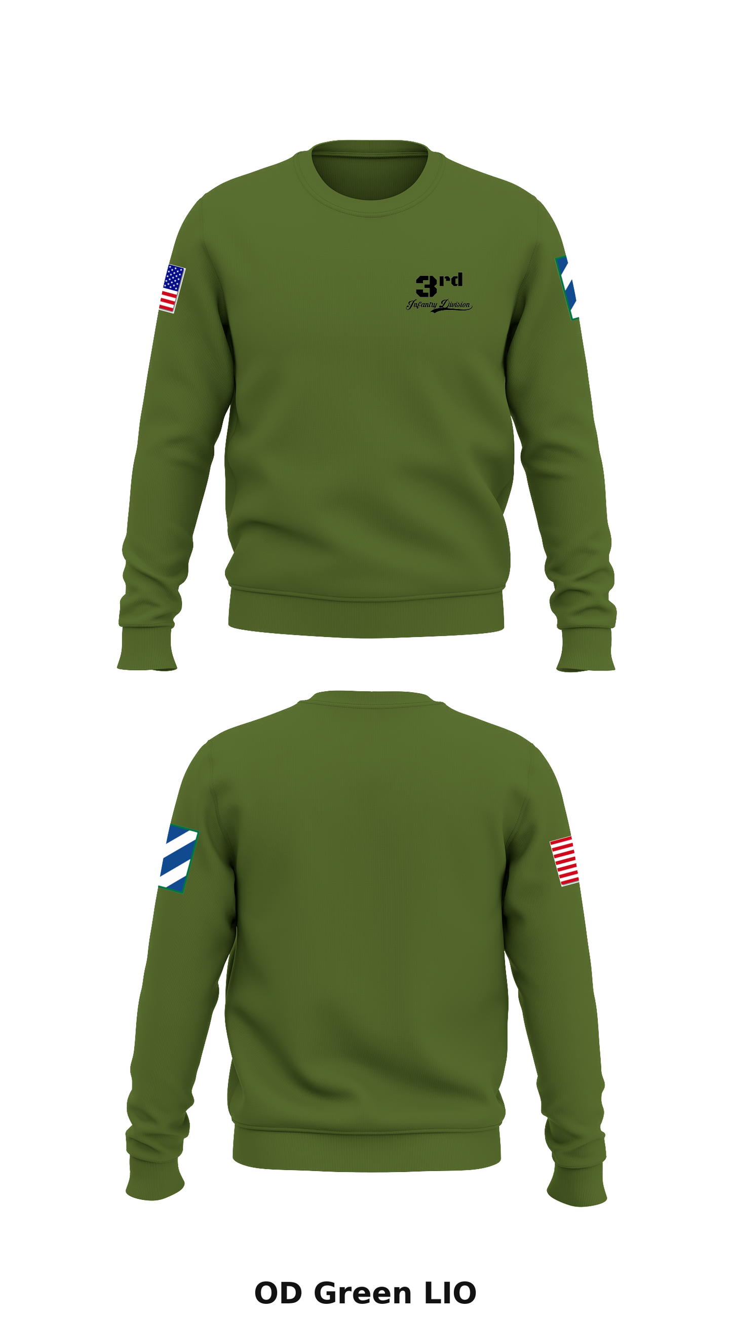 3rd ID Store 1 Core Men's Crewneck Performance Sweatshirt - LIO
