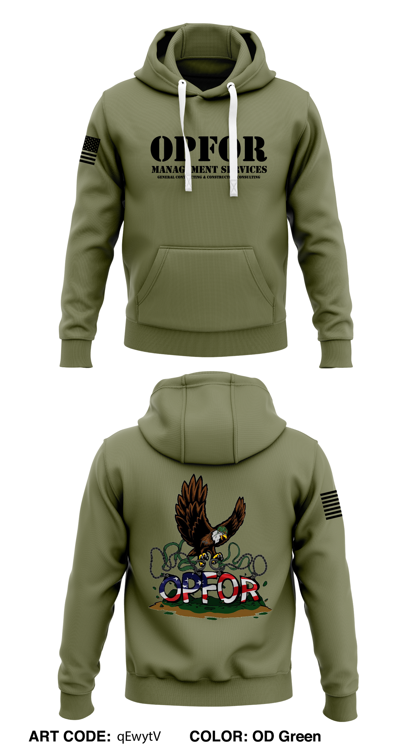 OPFOR MANAGEMENT SERVICES Store 1 Core Men's Hooded Performance Sweatshirt - qEwytV