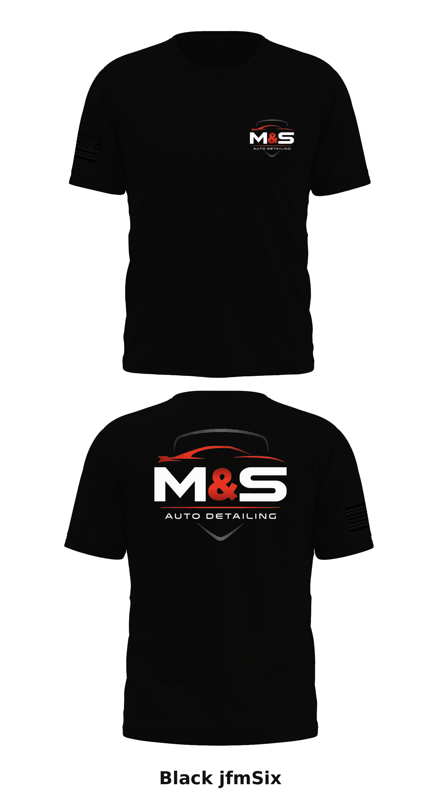 M&S Auto Detailing Store 1 Core Men's SS Performance Tee - jfmSix