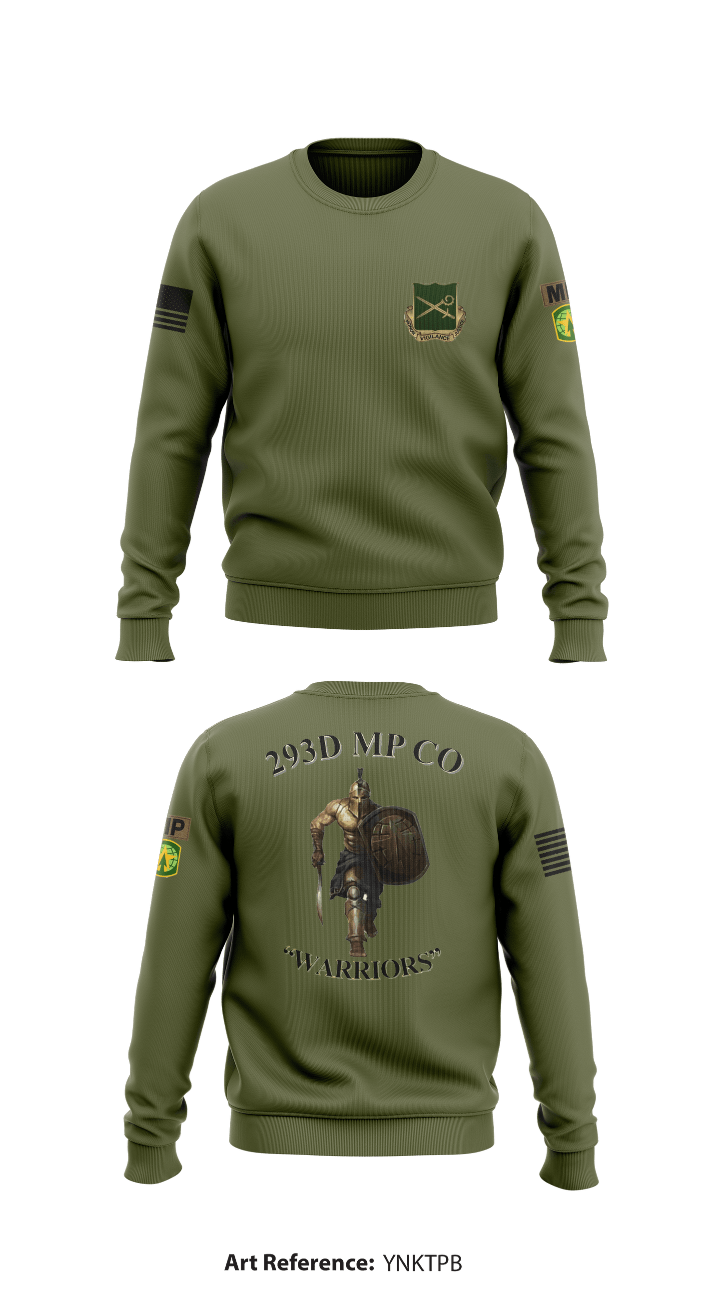 293D Military Store 1 Core Men's Crewneck Performance Sweatshirt - YNKtPB