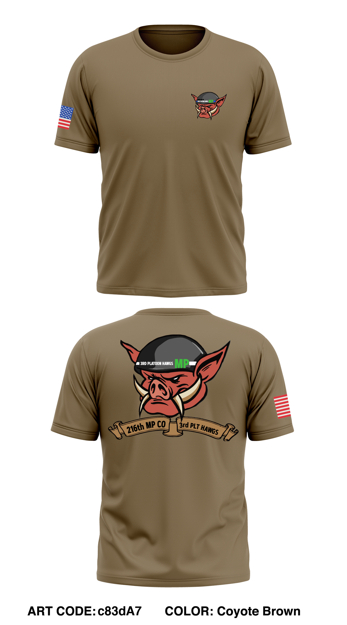 216th Military Police Company, 3rd Platoon Store 1 Core Men's SS Performance Tee - c83dA7
