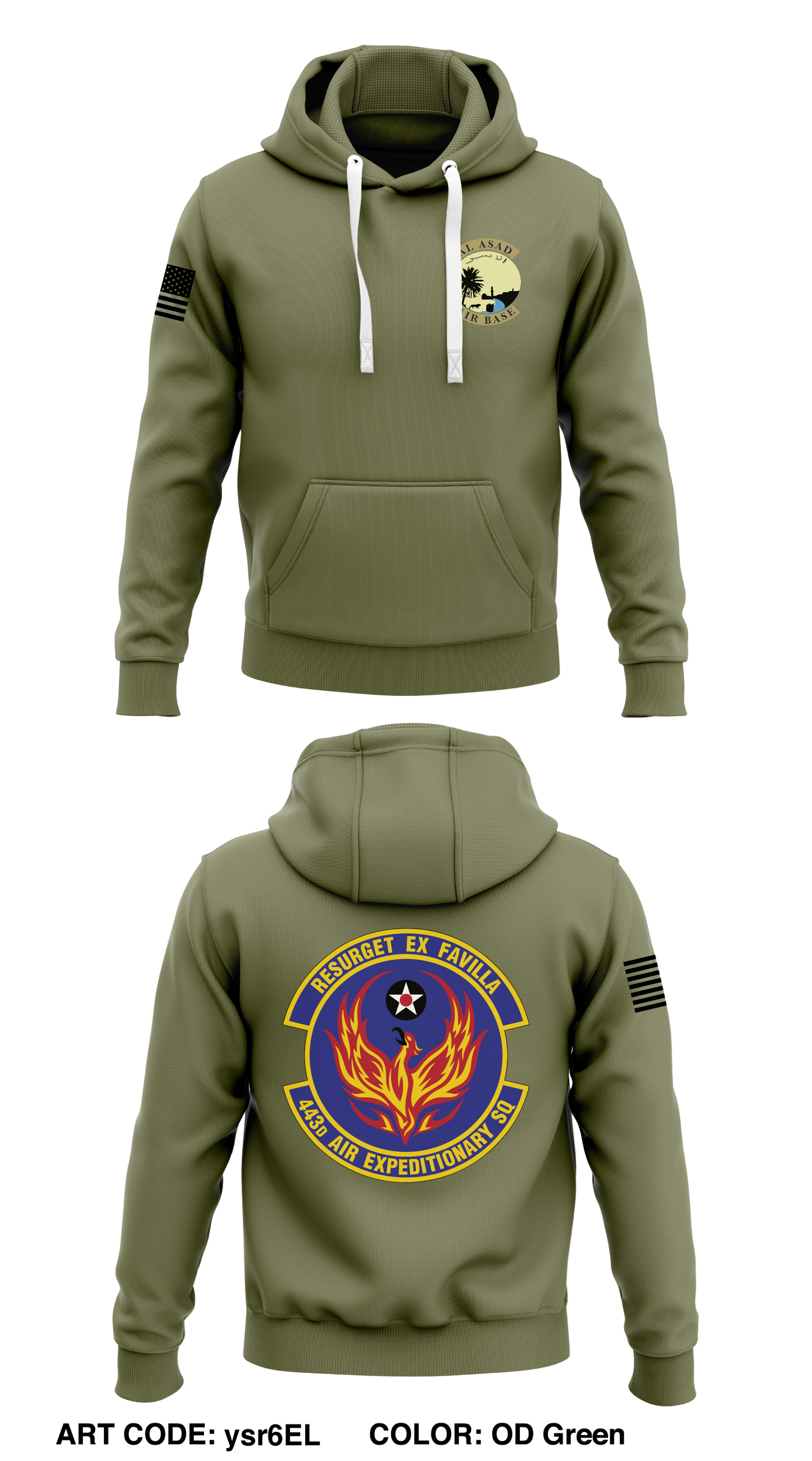 443D Air Expeditionary Sq Store 1 Core Men's Hooded Performance Sweatshirt - ysr6EL