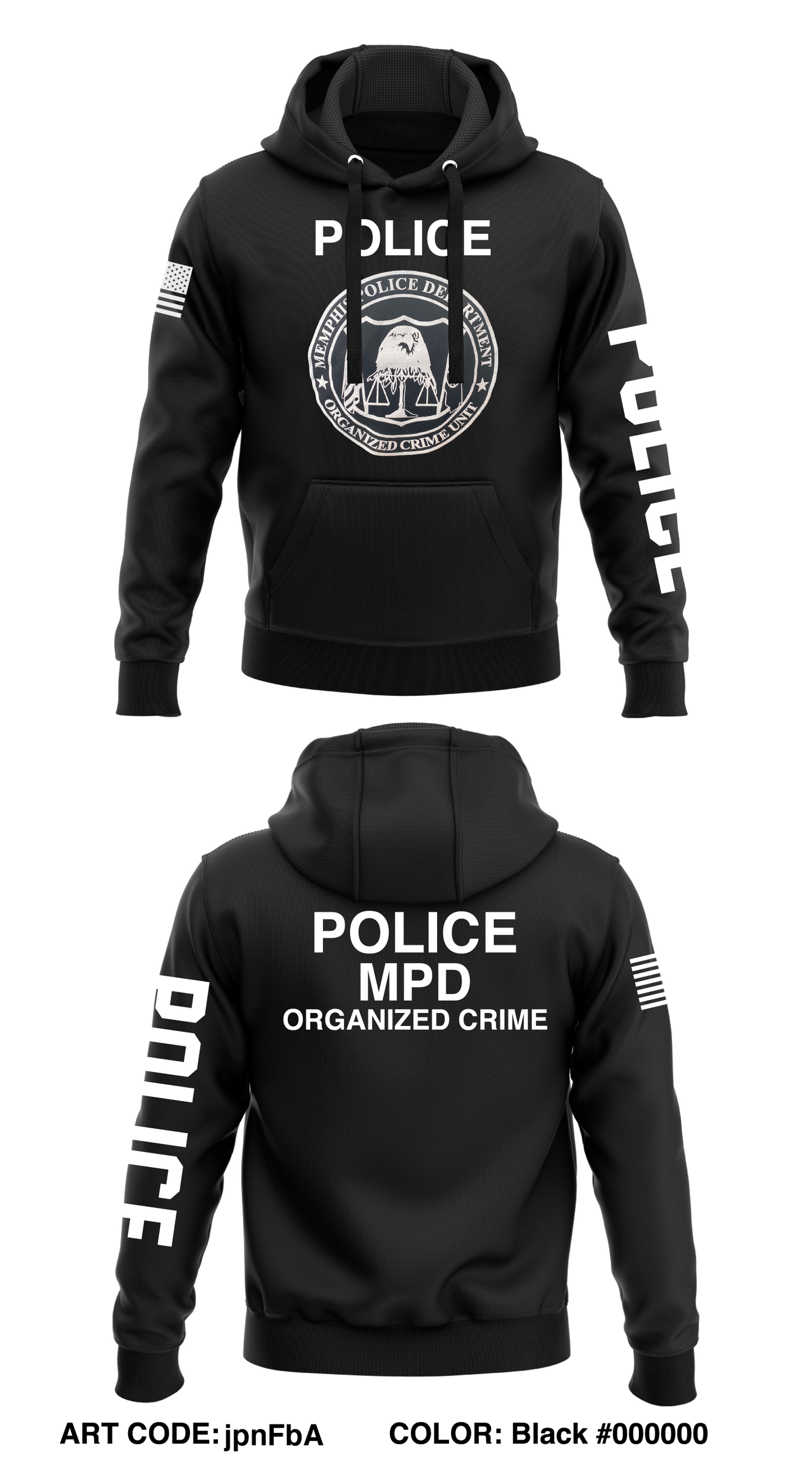 Organized Crime Unit Store 1 Core Men's Hooded Performance Sweatshirt - jpnFbA