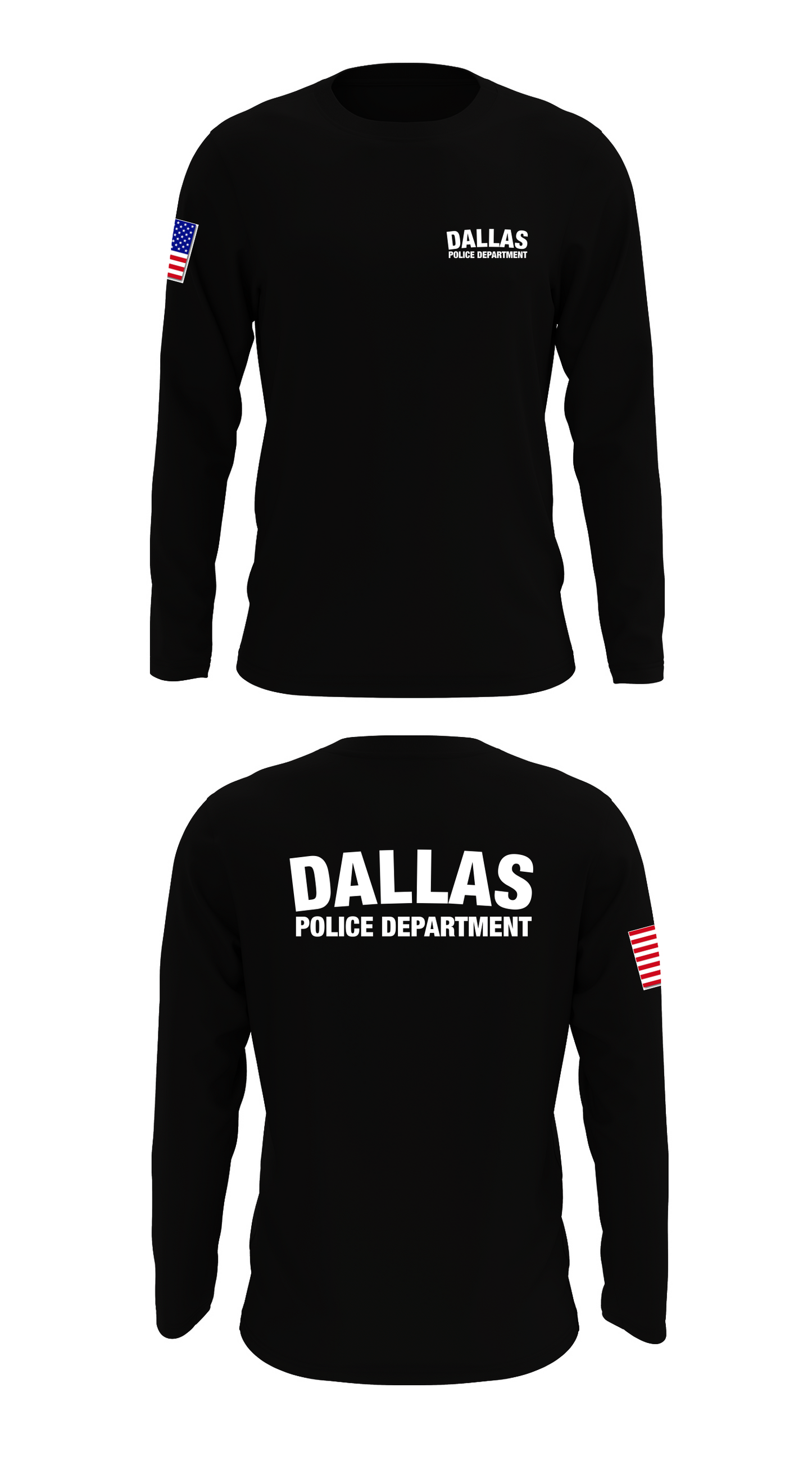 Dallas Police Department Store 1 Core Men's LS Performance Tee - 81149516425