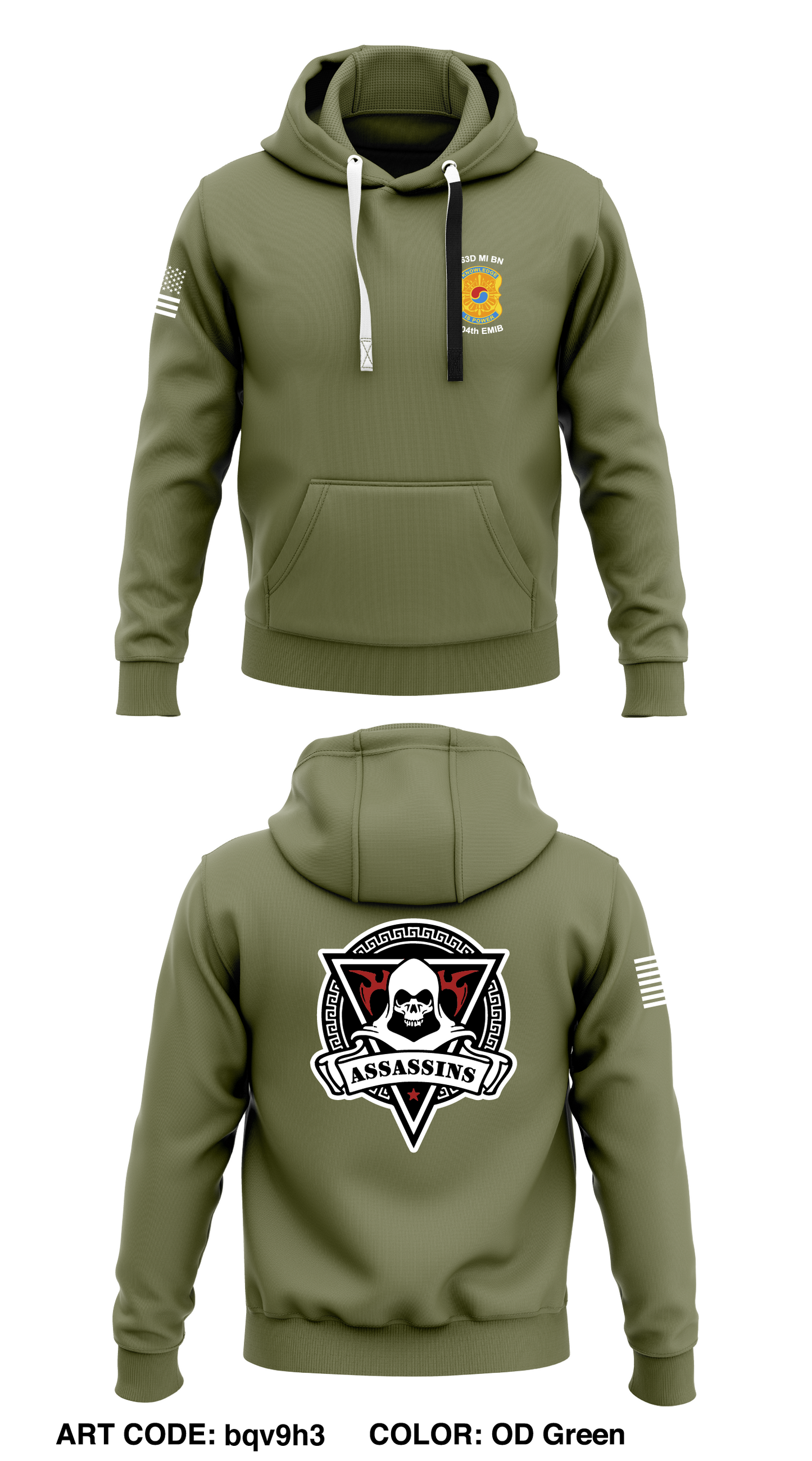 A Co, 163D MI BN Store 1 Core Men's Hooded Performance Sweatshirt - 9286Yx