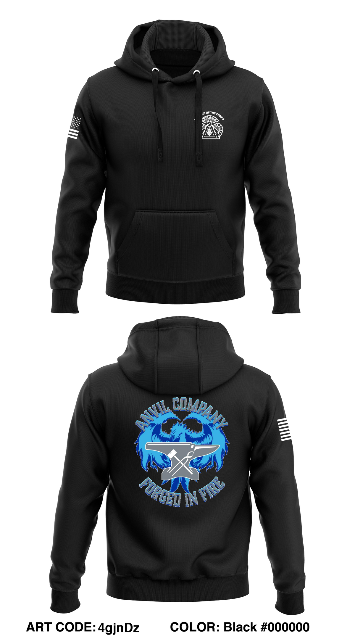 Anvil Company, 34th MI BN Store 1 Core Men's Hooded Performance Sweatshirt - 4gjnDz