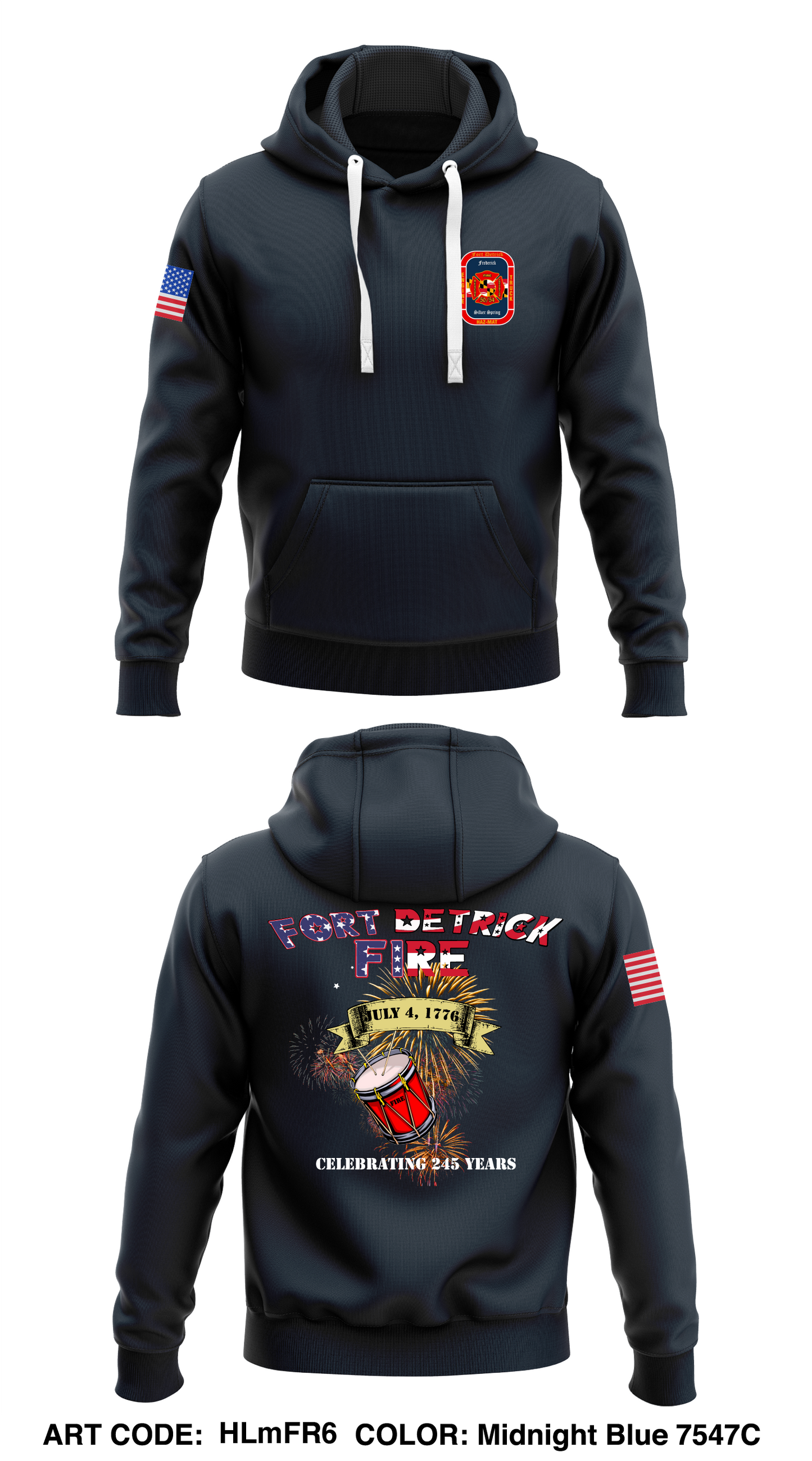 Fort Detrick Fire Department Store 1 Core Men's Hooded Performance Sweatshirt - HLmFR6