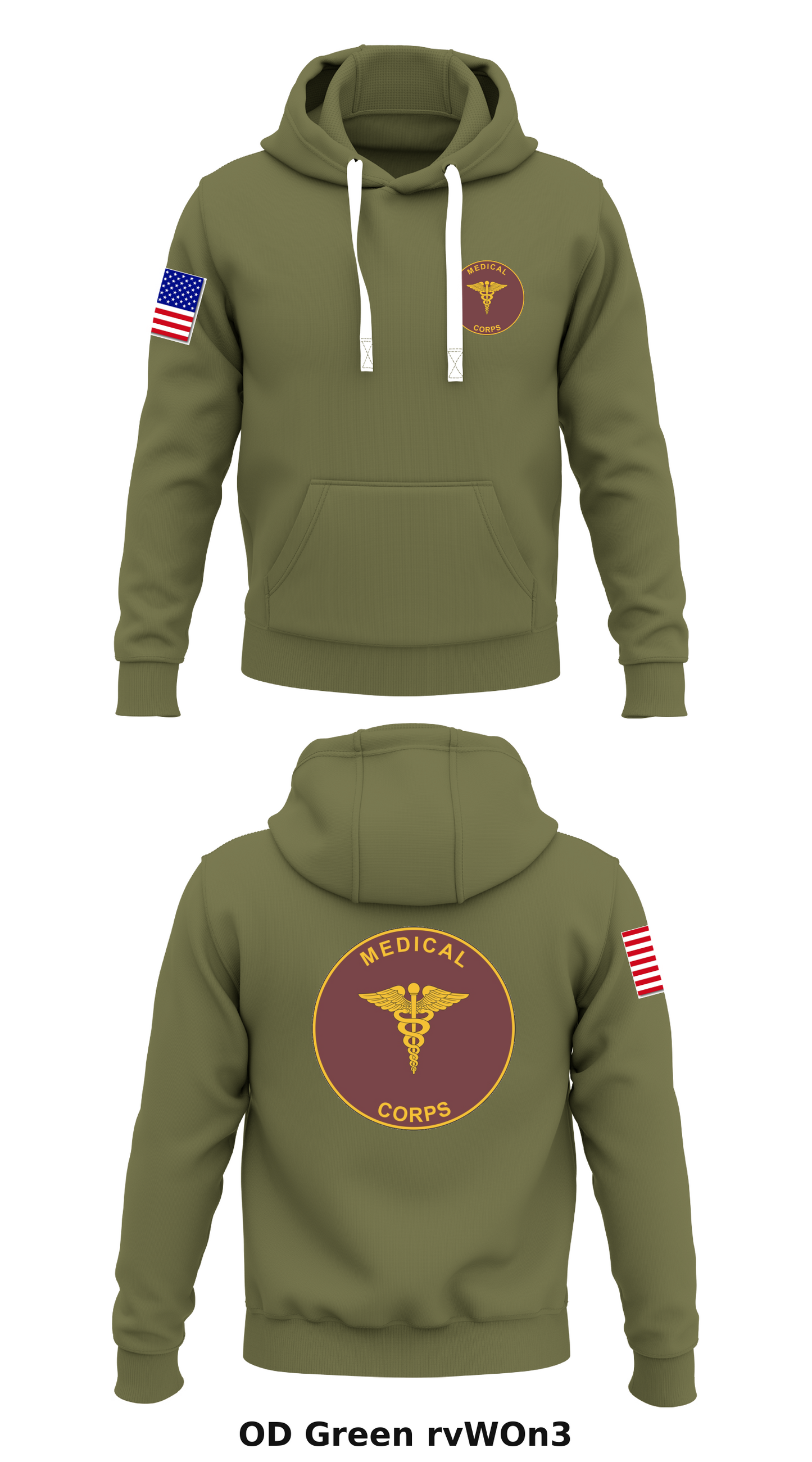 Medical Corps Store 1 Core Men's Hooded Performance Sweatshirt - rvWOn3