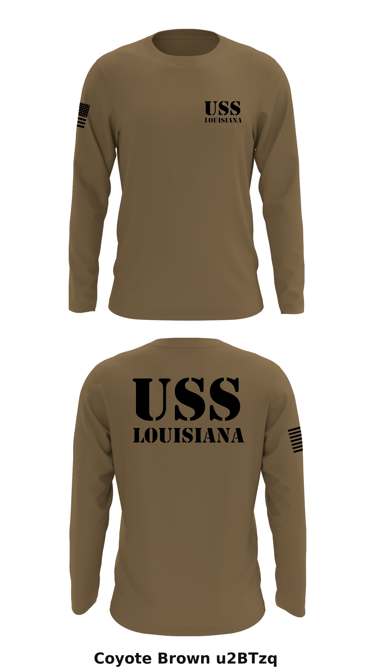 USS Louisiana Store 1 Core Men's LS Performance Tee - u2BTzq