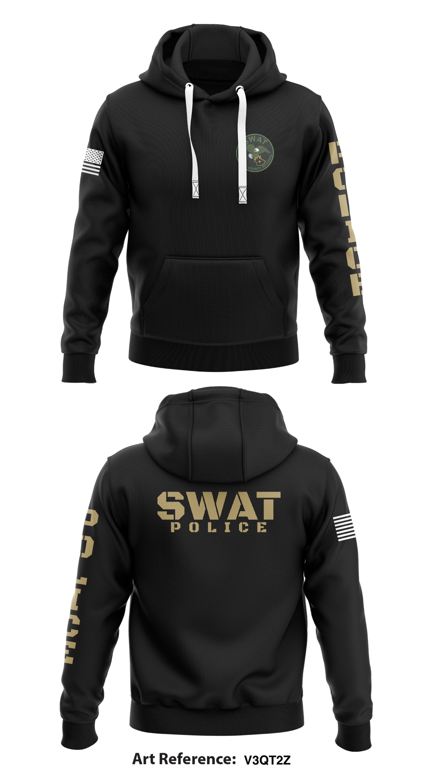 Atlantic County SWAT Store 1 Core Men's Hooded Performance Sweatshirt - V3QT2z