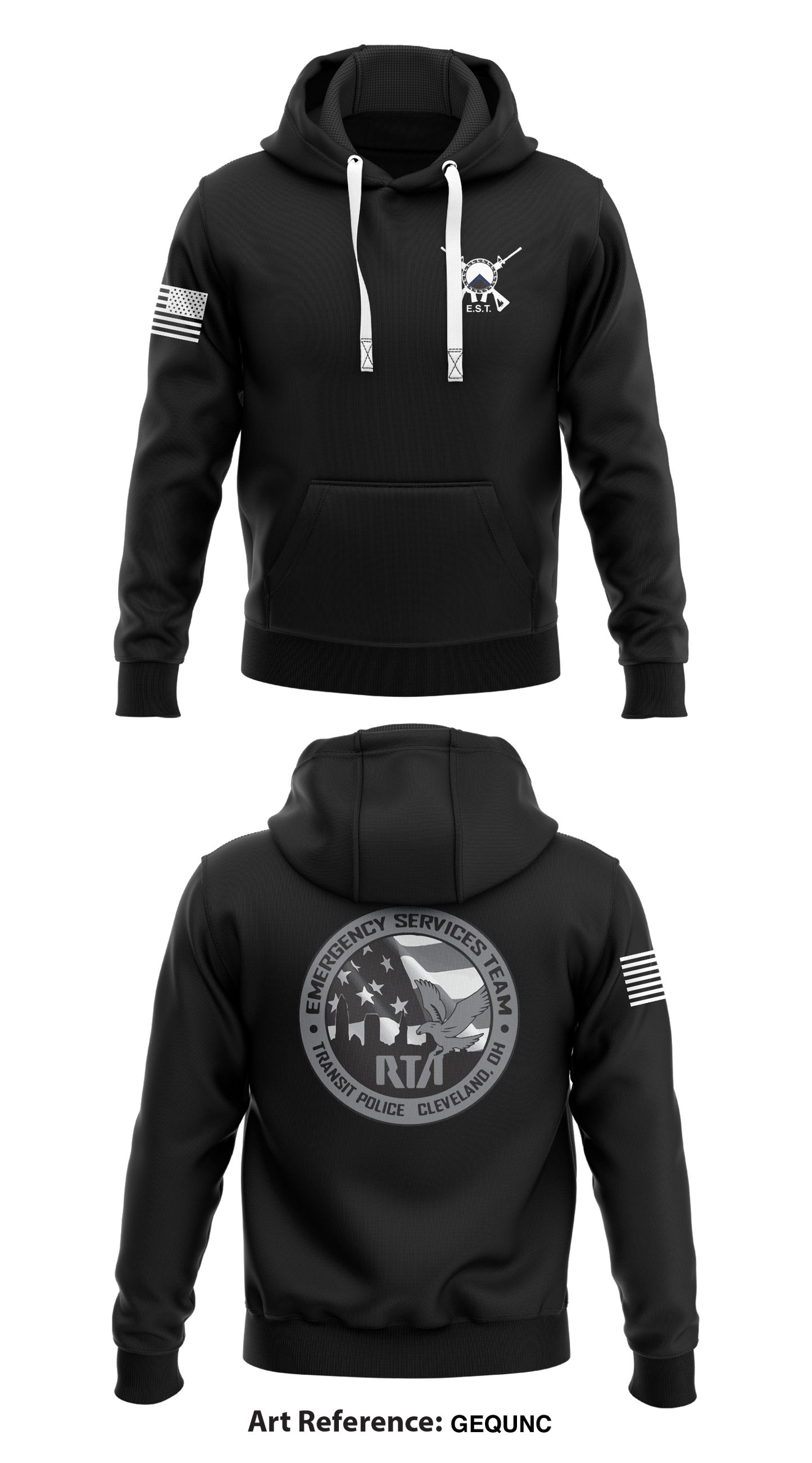 GCRTA Emergency Service Team (EST) Store 1 Core Men's Hooded Performance Sweatshirt - GEQUNc