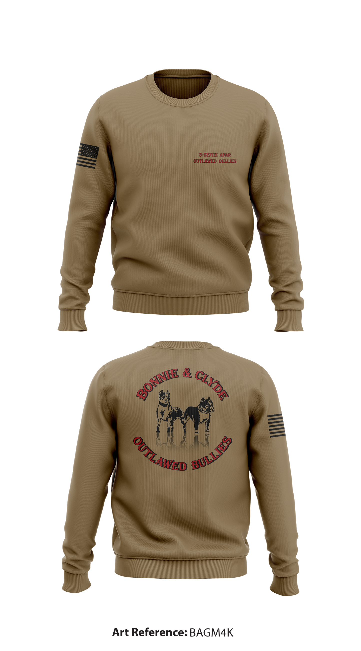 Outlawed Bullies3-319th AFAR Store 1 Core Men's Crewneck Performance Sweatshirt - bAgM4K