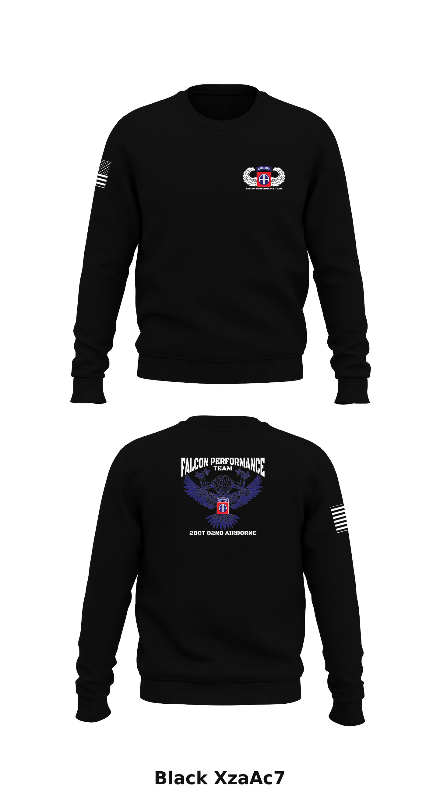 Falcon team 2bct 82nd airborne Store 1 Core Men's Crewneck Performance Sweatshirt - XzaAc7