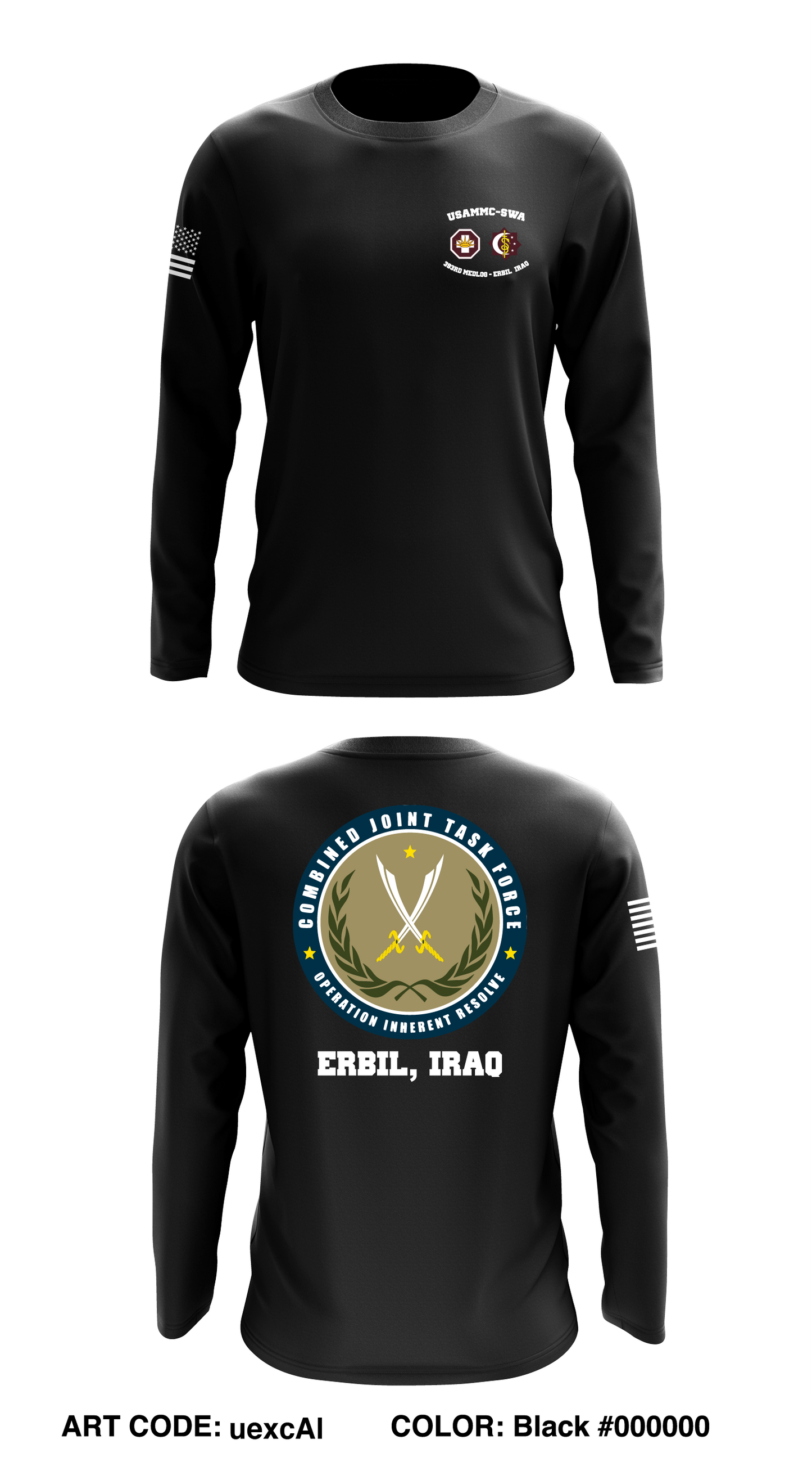 393rd MLC, Iraq FLE Store 1 Core Men's LS Performance Tee - uexcAl