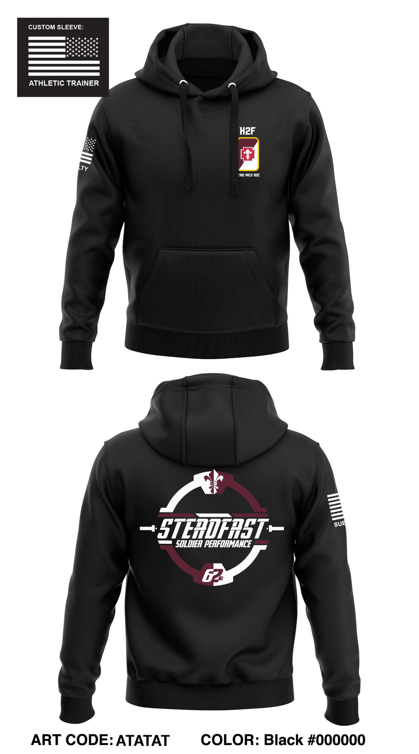 62nd Medical Brigade Store 1 Core Men's Hooded Performance Sweatshirt - ATATAT