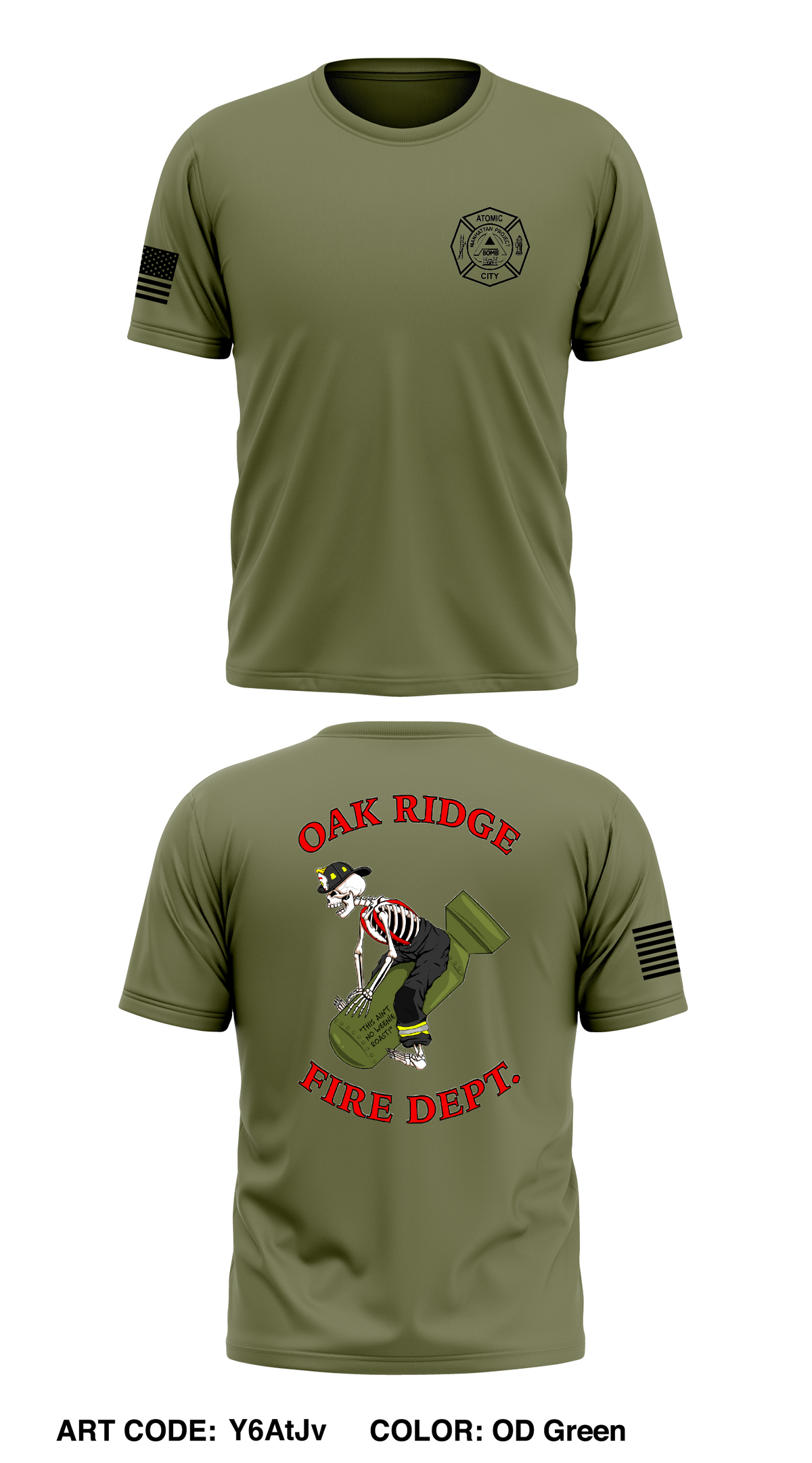Oak Ridge Fire Department Store 1 Core Men's SS Performance Tee - Y6AtJv