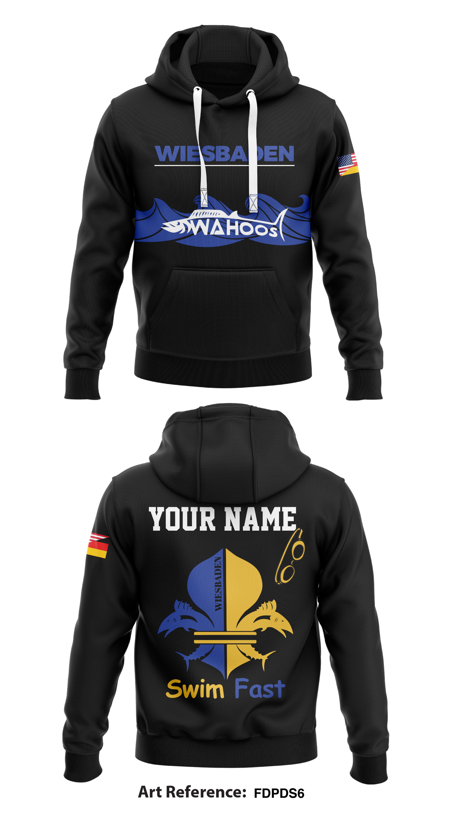 Wiesbaden Wahoos Store 1 Core Men's Hooded Performance Sweatshirt - FdPds6