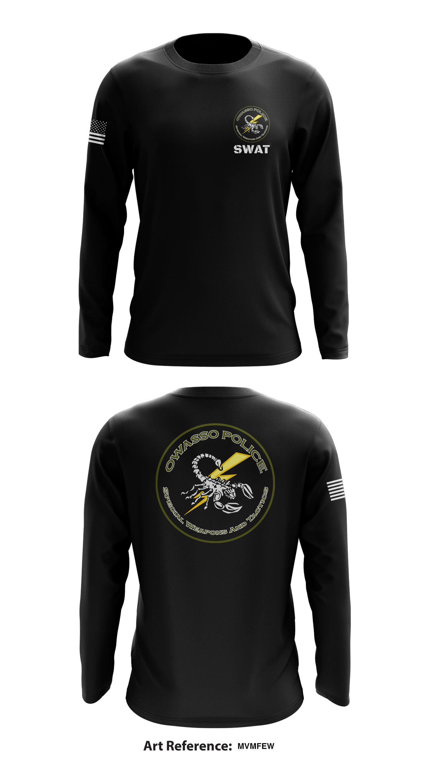 Owasso SWAT Store 1 Core Men's LS Performance Tee - MVmfEW