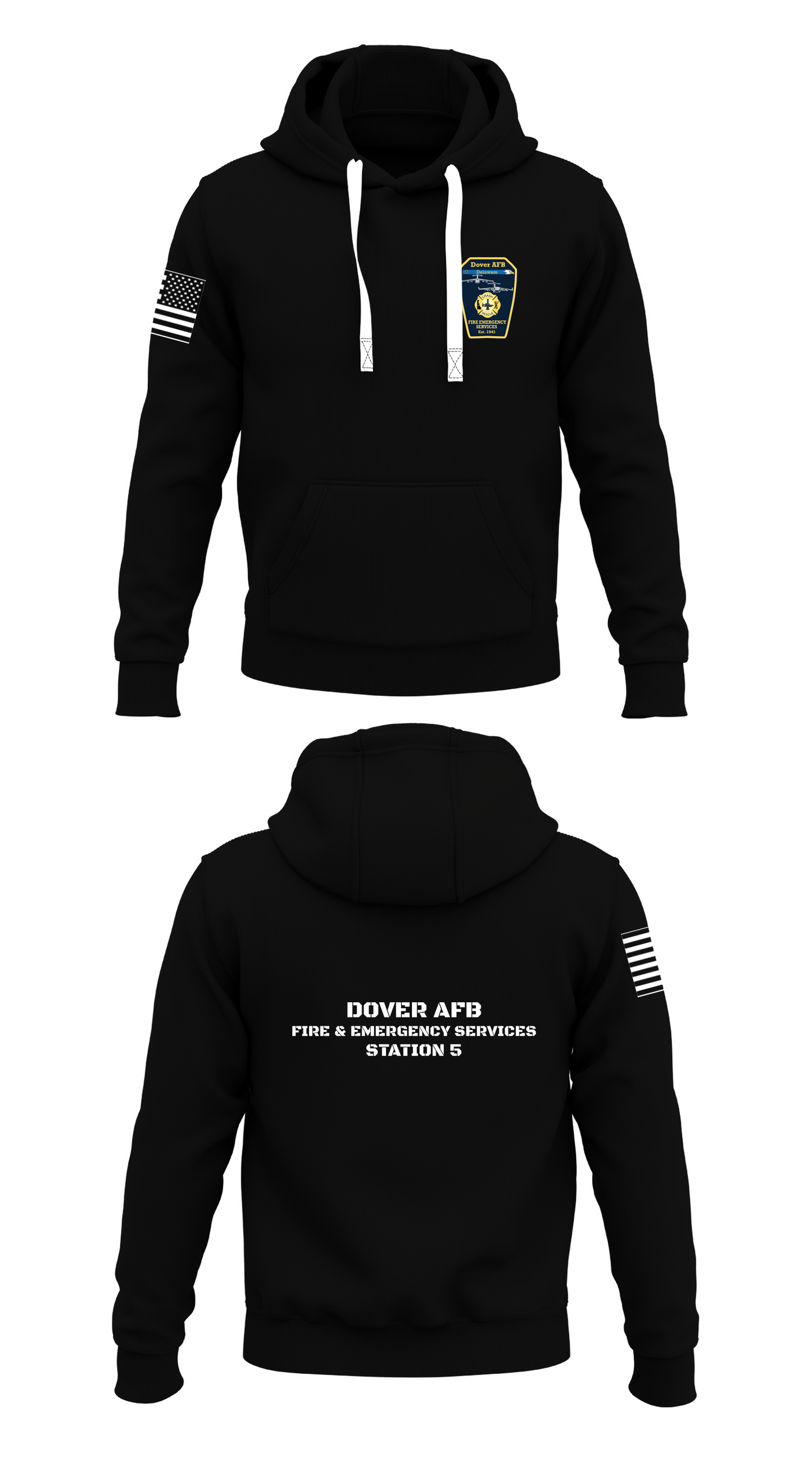 Dover AFB Fire & Emergency Services Store 1 Core Men's Hooded Performance Sweatshirt - 53276021396
