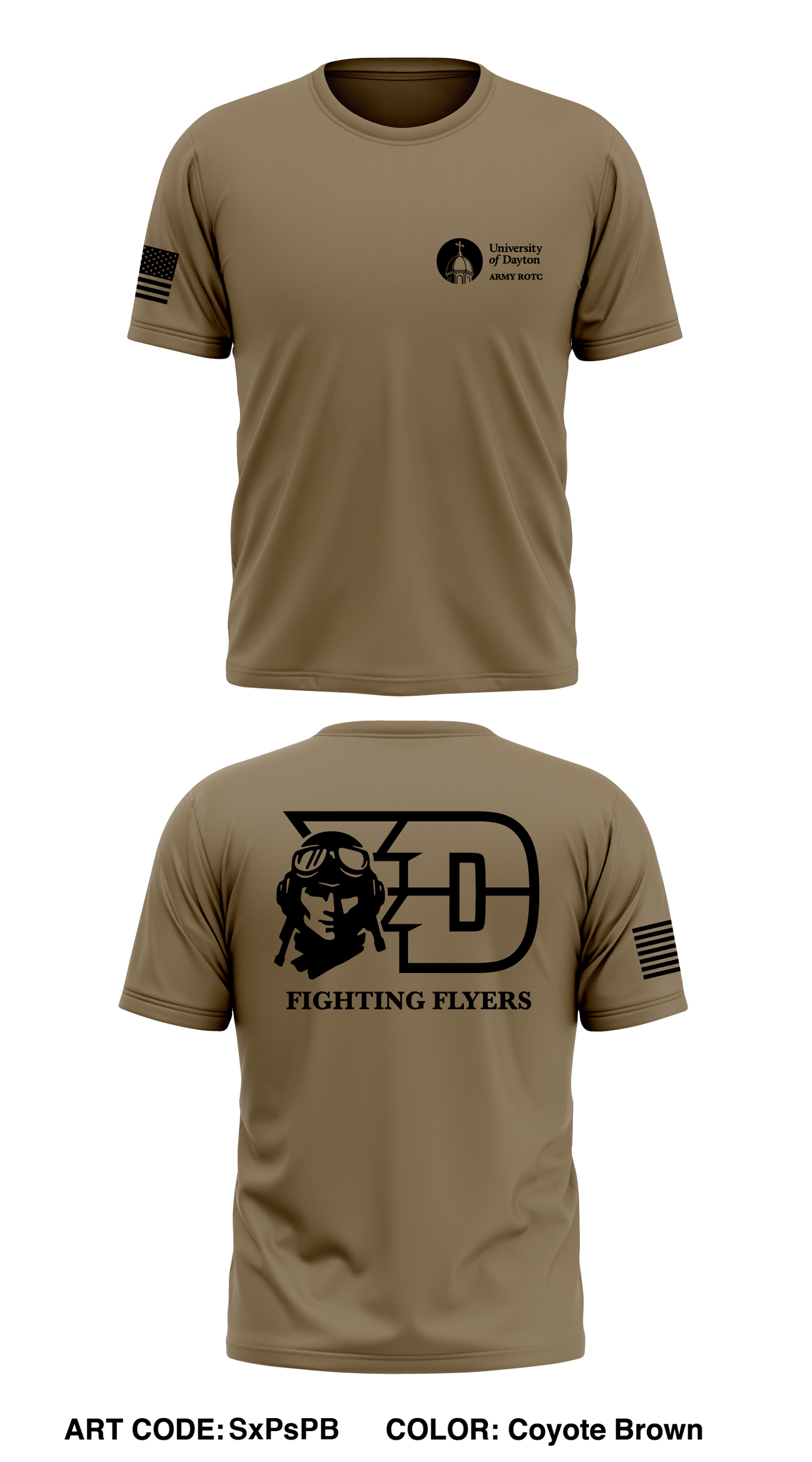University of Dayton Army ROTC Store 1 Core Men's SS Performance Tee - SxPsPB