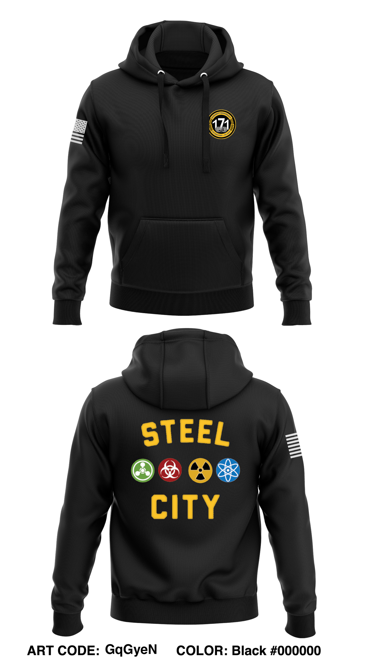 171 CES/CEX Store 1 Core Men's Hooded Performance Sweatshirt - GqGyeN