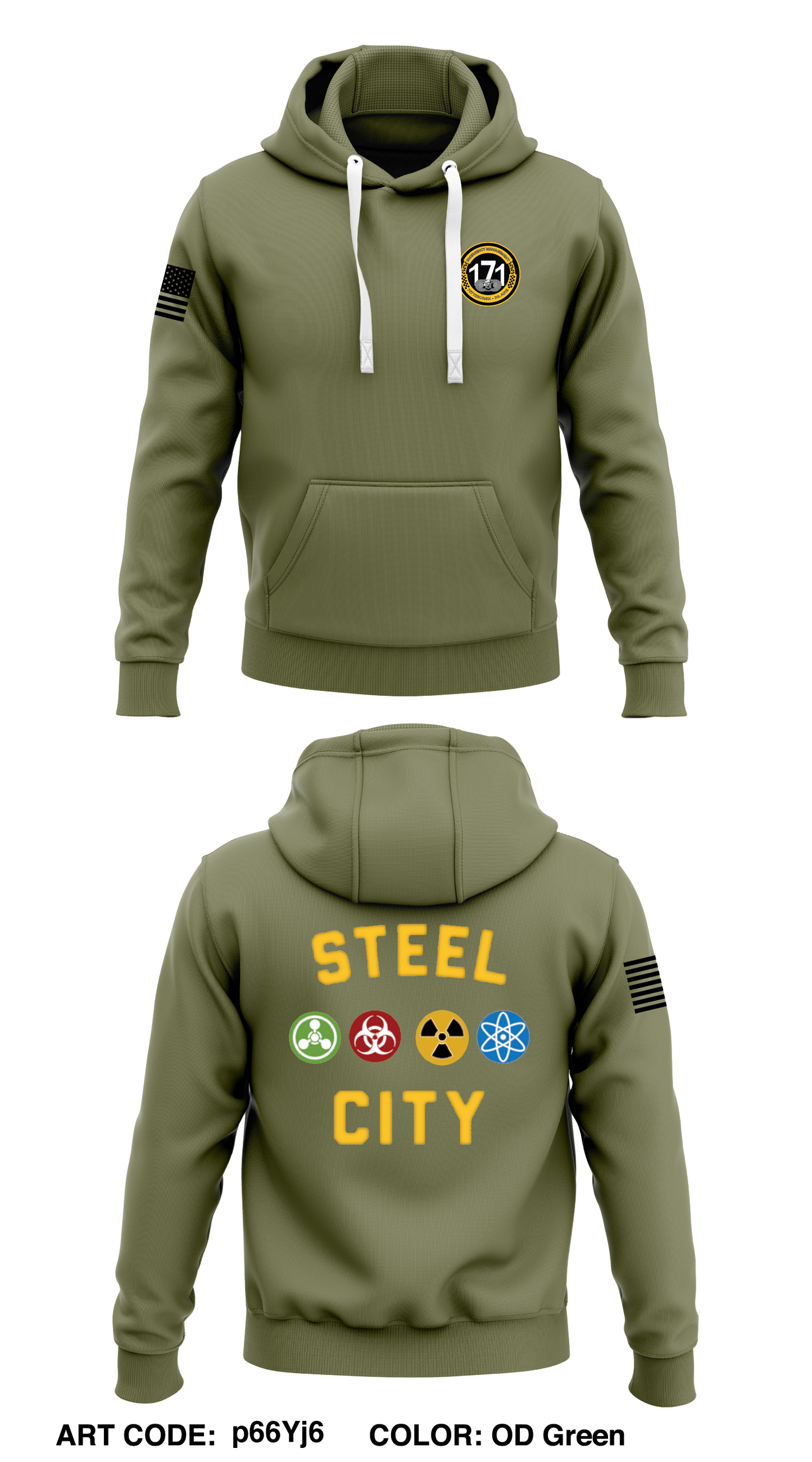 171 CES/CEX Store 1 Core Men's Hooded Performance Sweatshirt - p66Yj6