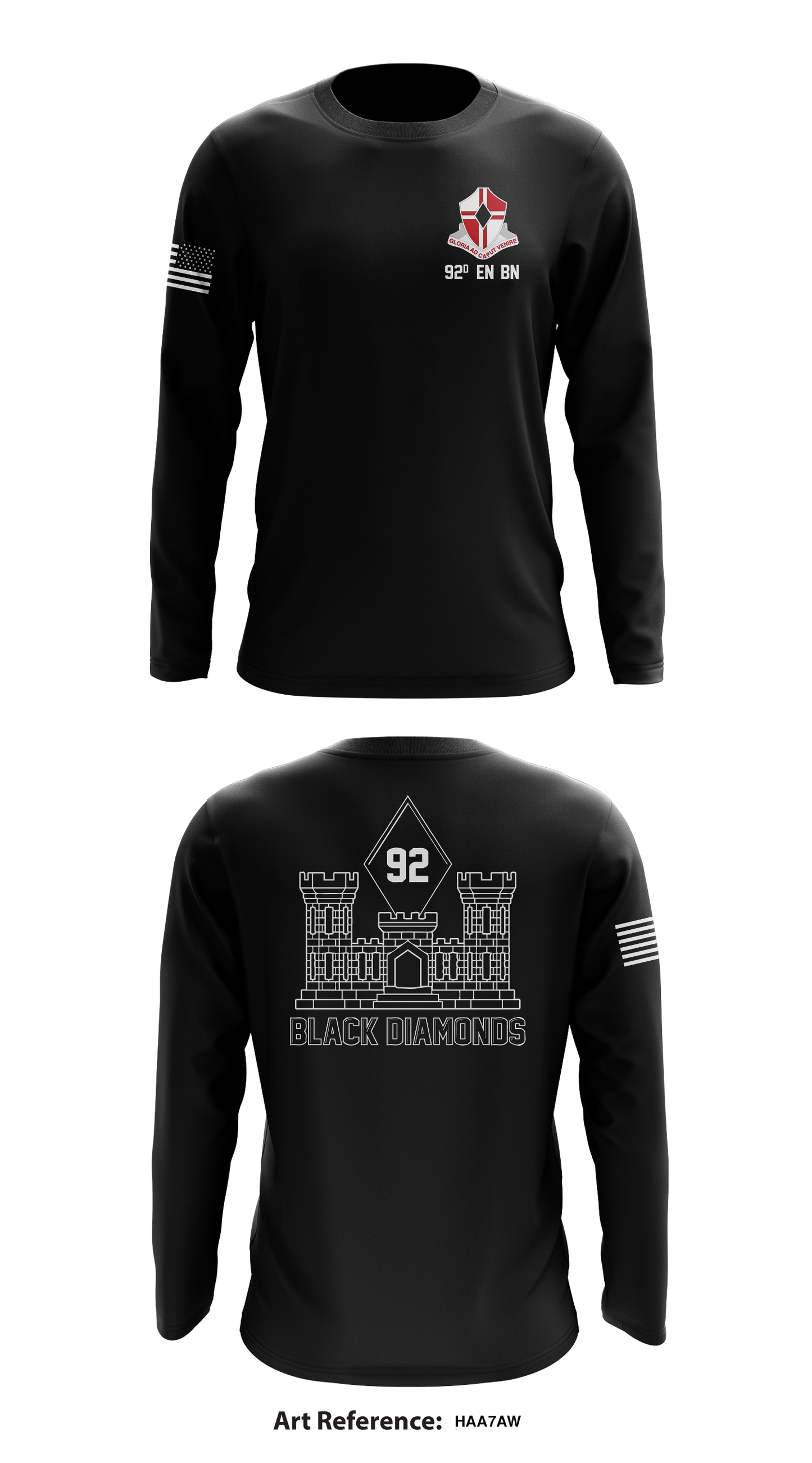 92nd EN BN Core Men's LS Performance Tee - haa7aw