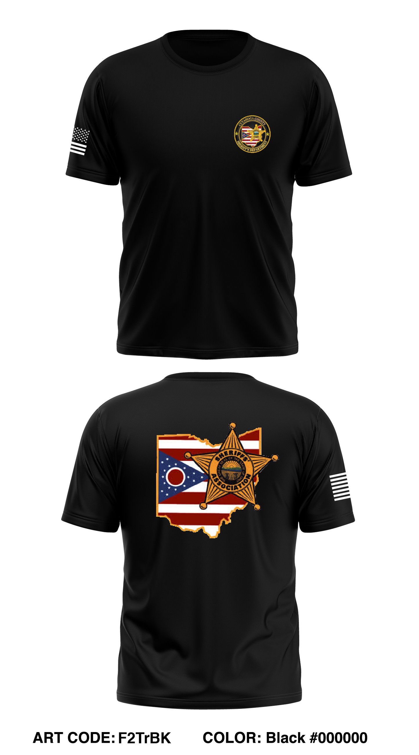 Cuyahoga County Sheriffs Dept. Store 1 Core Men's SS Performance Tee - F2TrBK