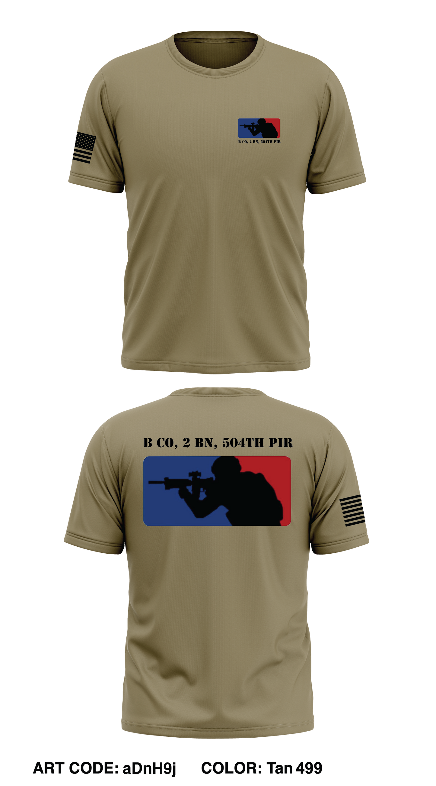 B Co, 2 BN, 504th PIR Store 1 Core Men's SS Performance Tee - aDnH9j