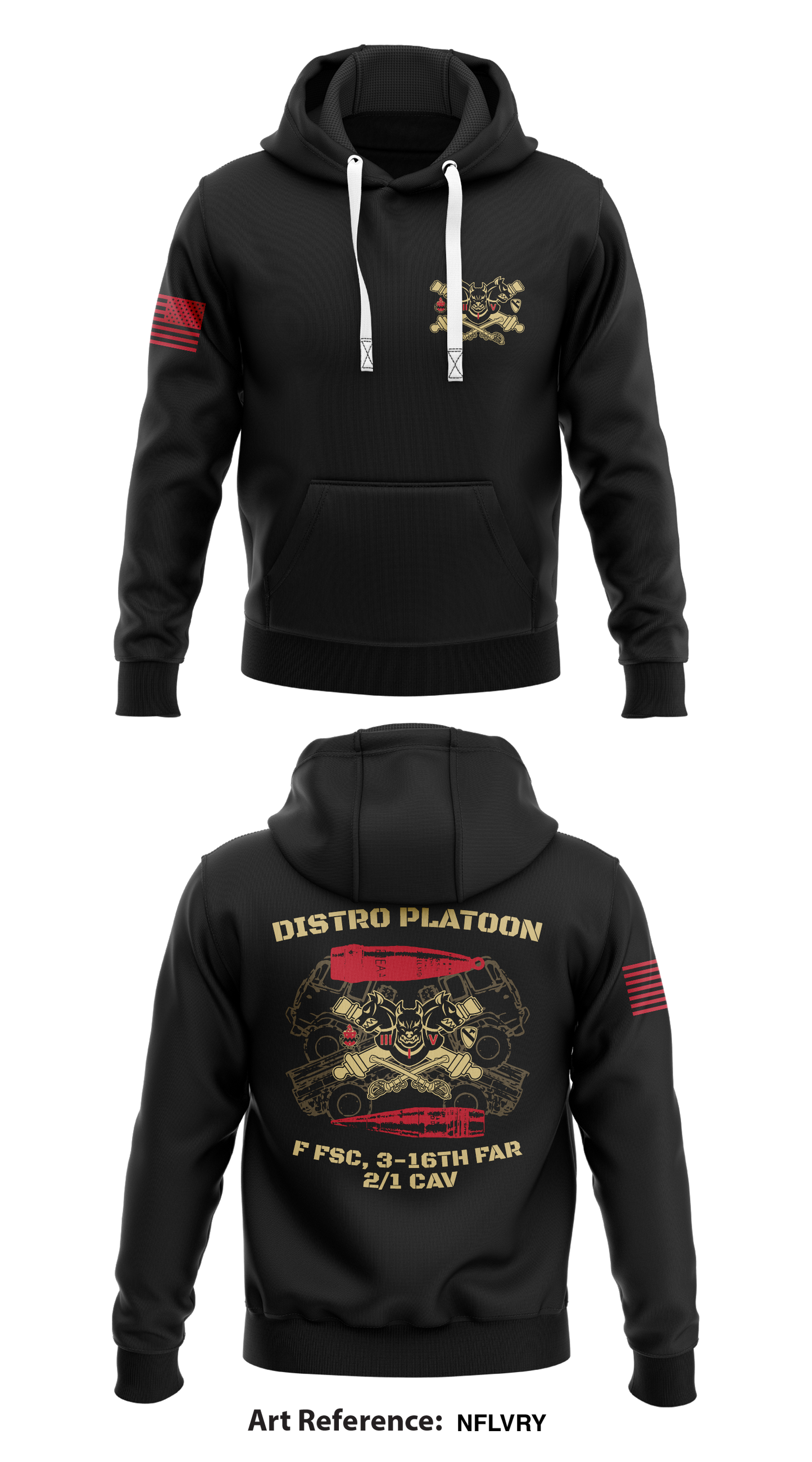 Distro Platoon, F FSC, 3-16th FAR, 2/1 CAV Store 1 Core Men's Hooded Performance Sweatshirt - nFLvRY