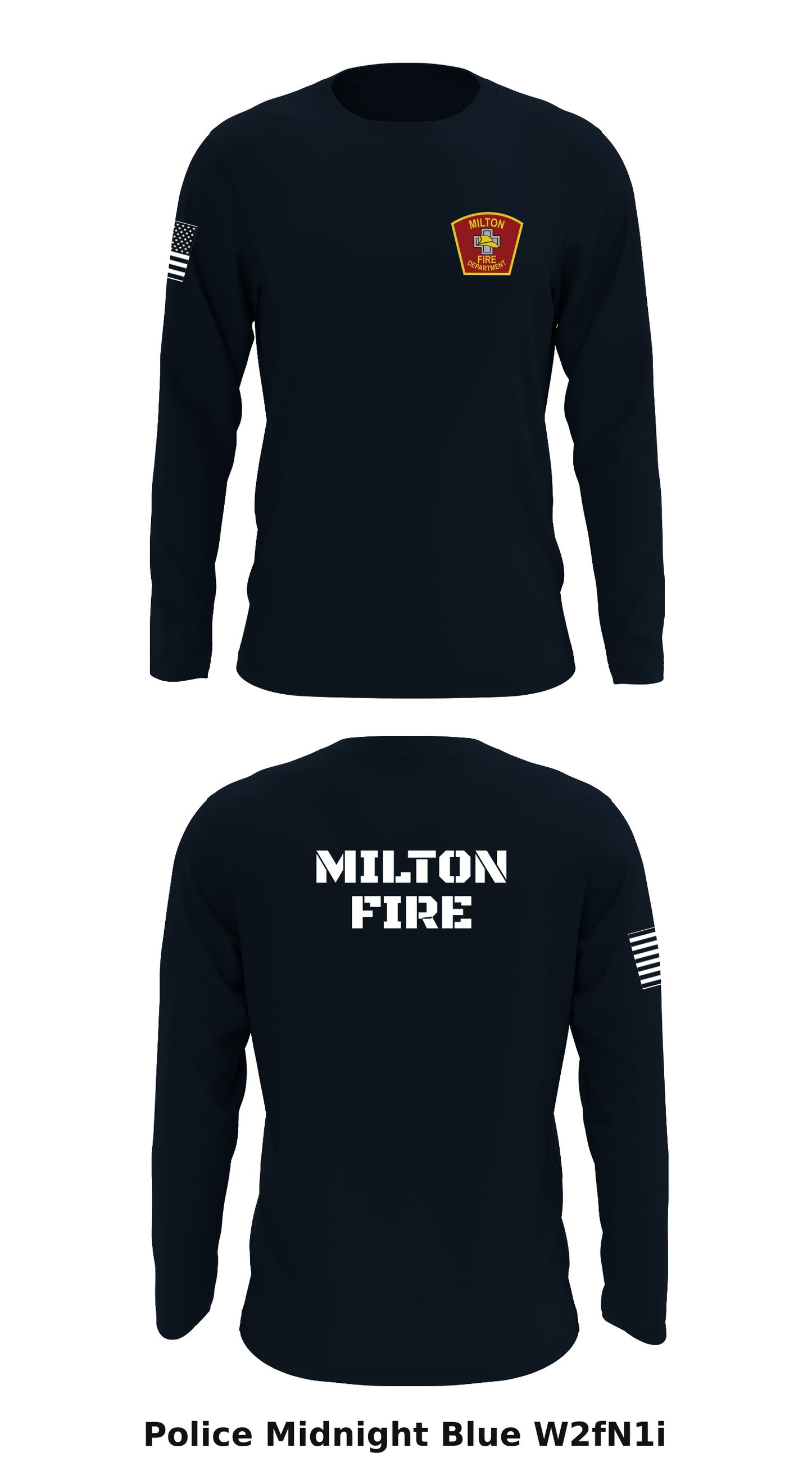 Milton Fire Department Store 1 Core Men's LS Performance Tee - W2fN1i