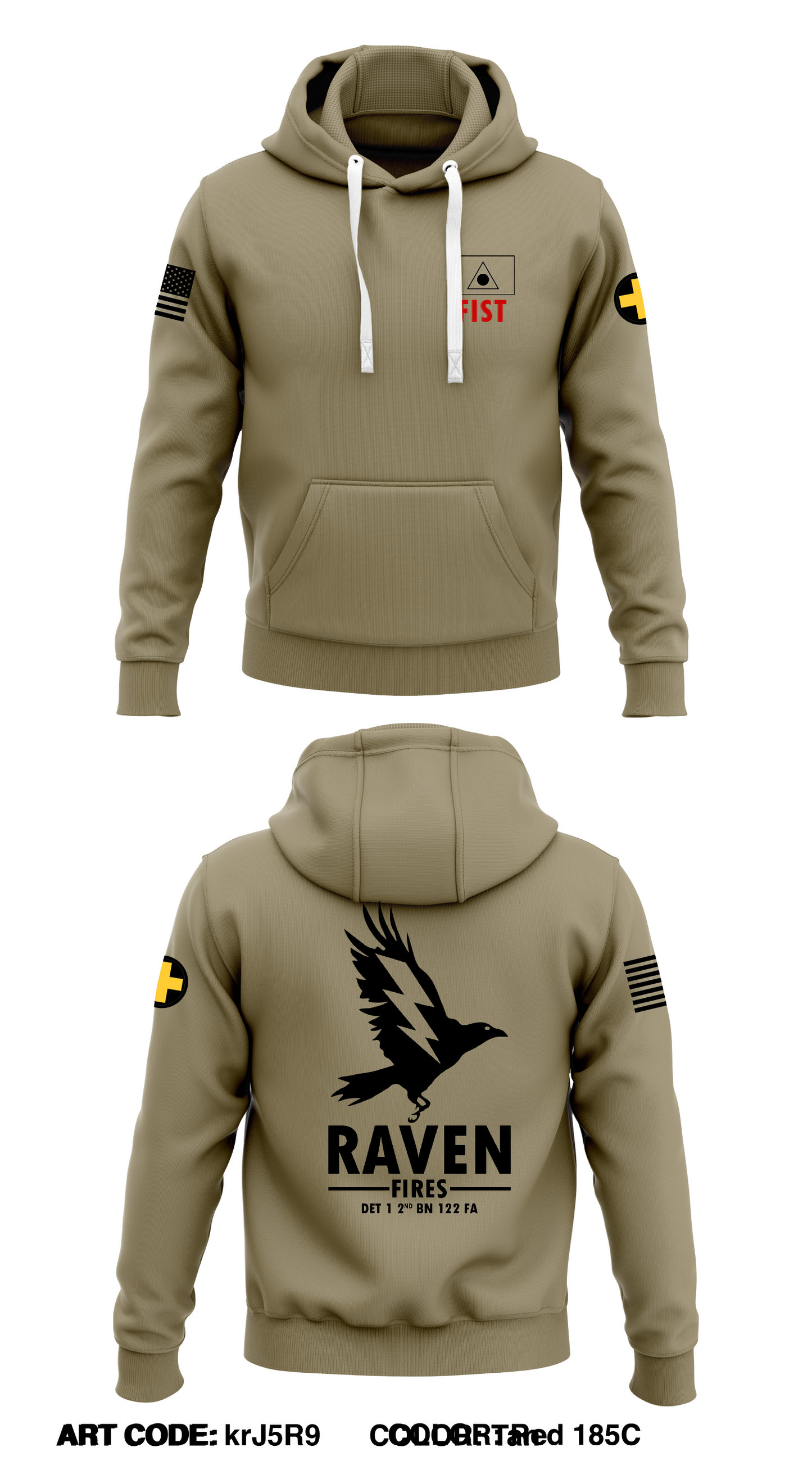 DET 1, HHB 2-122 FA Store 1 Core Men's Hooded Performance Sweatshirt - krJ5R9