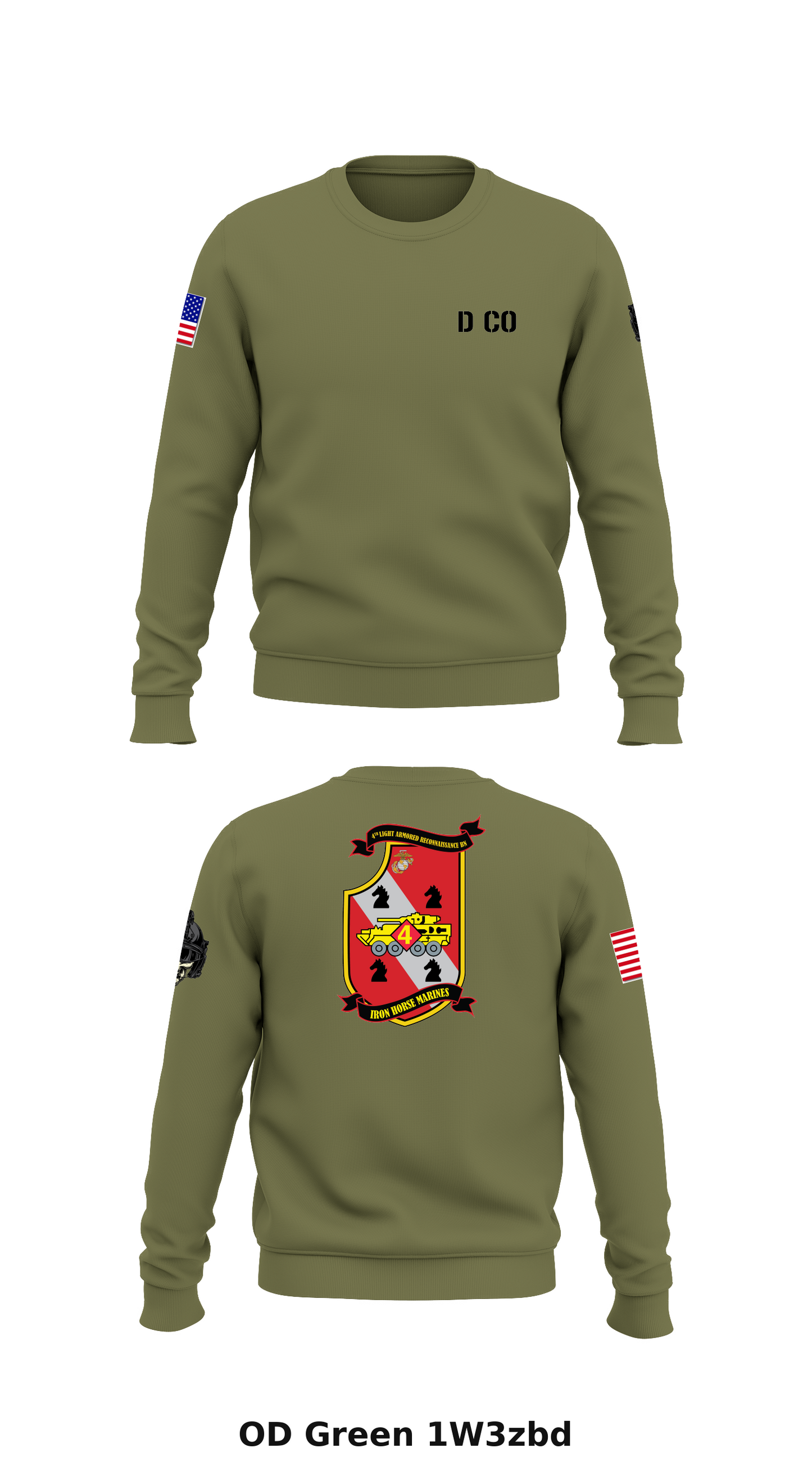 4th LAR. Delta Company Store 1 Core Men's Crewneck Performance Sweatshirt - 1W3zbd