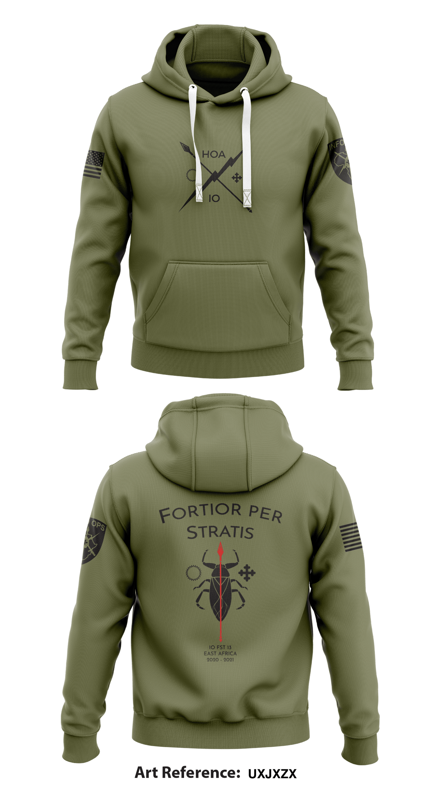 Combined Joint Task Force Horn of Africa Information Operations Cell Store 1 Core Men's Hooded Performance Sweatshirt - uXjXzX