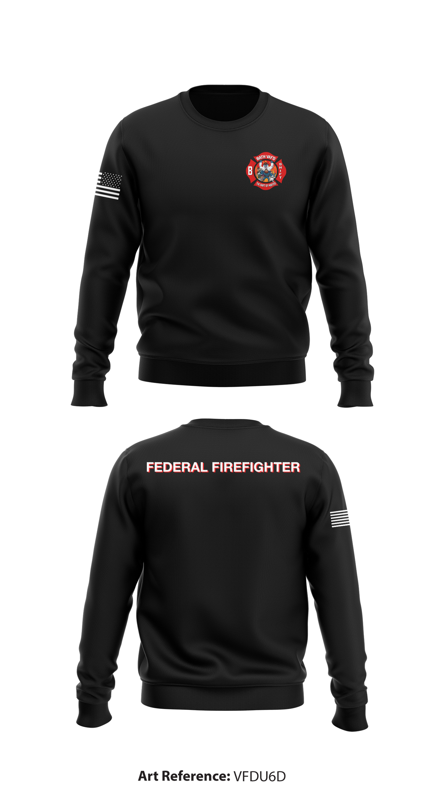 Veteran Affairs Fire Department-Bath, NY Store 1 Core Men's Crewneck Performance Sweatshirt - vfDu6d