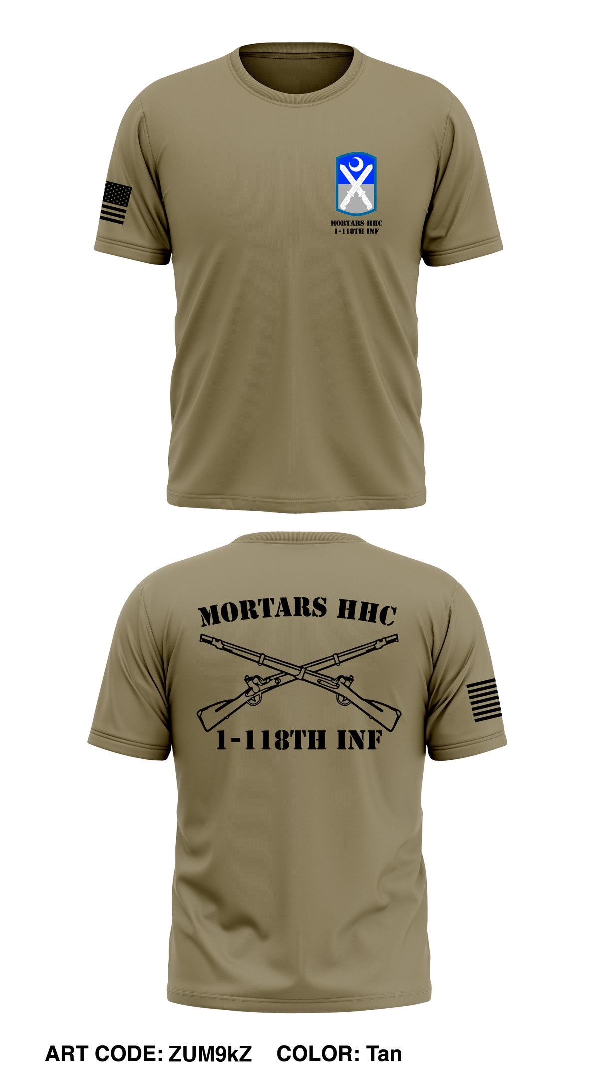 Mortars HHC 1-118th Inf Store 1 Core Men's SS Performance Tee - ZUM9kZ
