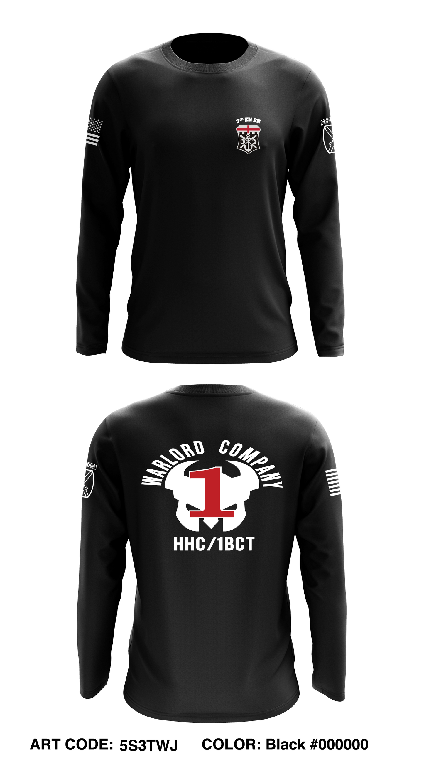 7th Engineer Battalion - PT Gear Core Men's LS Performance Tee - 5S3TWJ